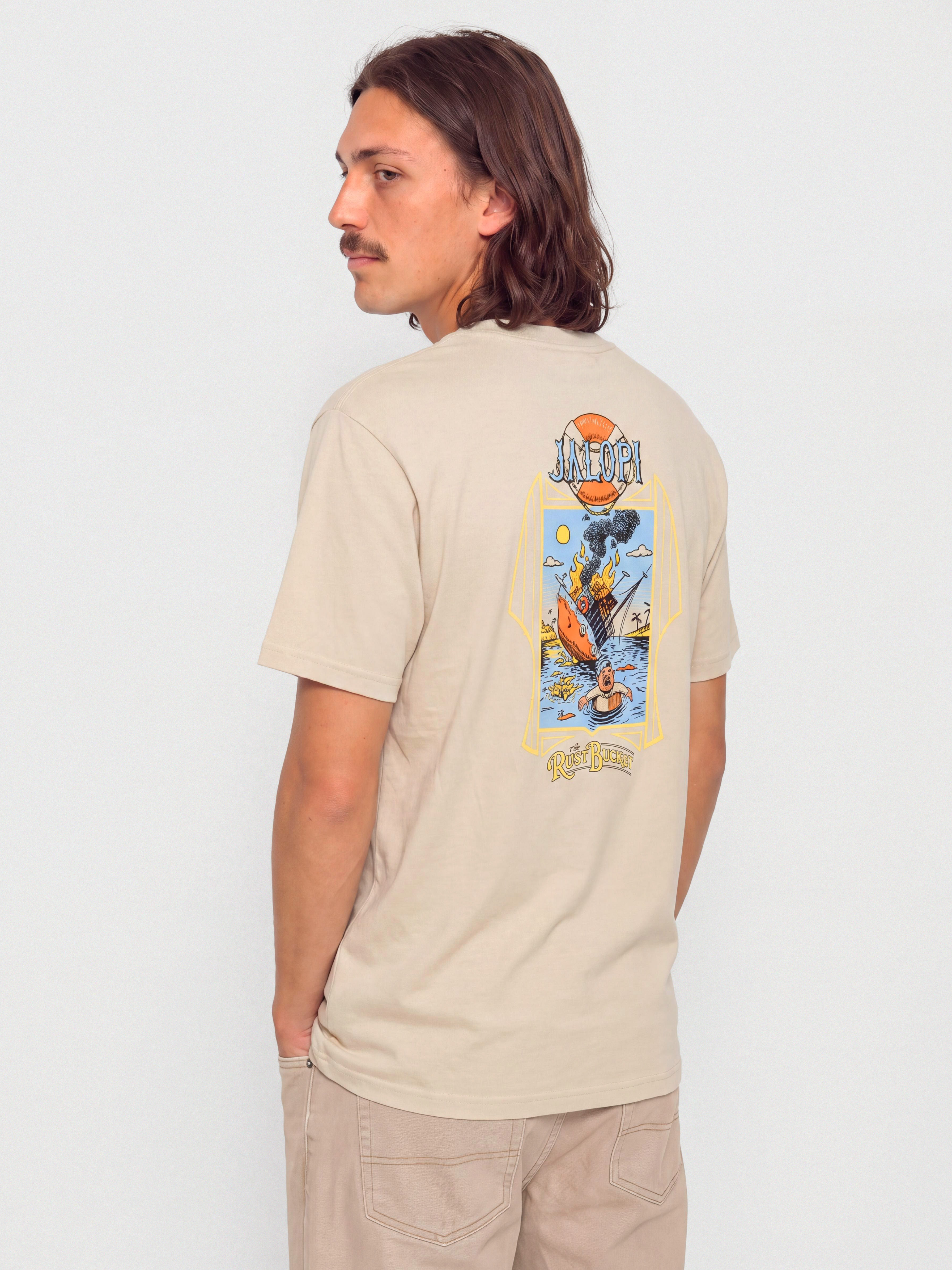T-shirt Antihero The Rustbucket (heather bone w/multi color prints)