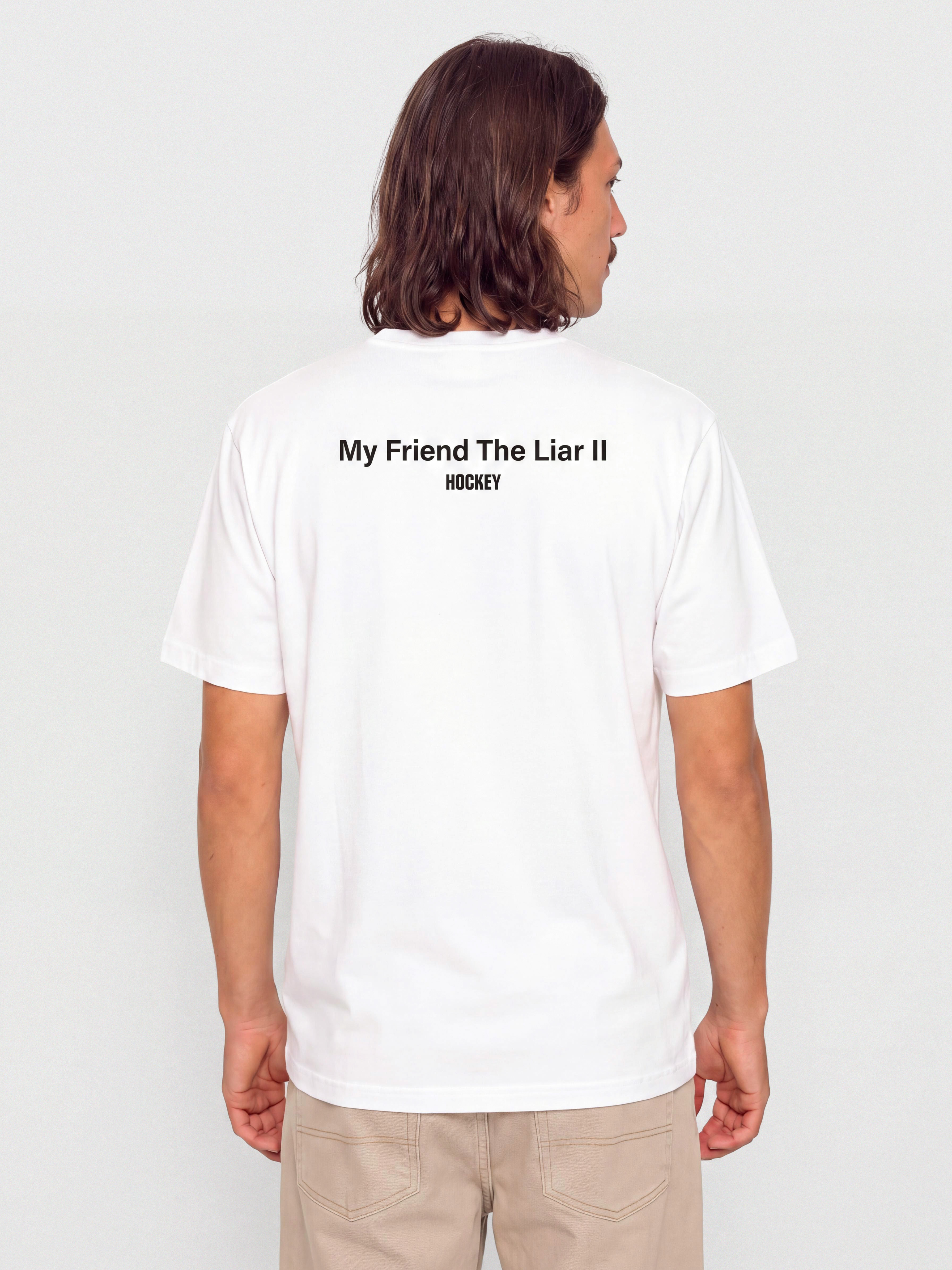 T-shirt Hockey My Friend The Liar (white)