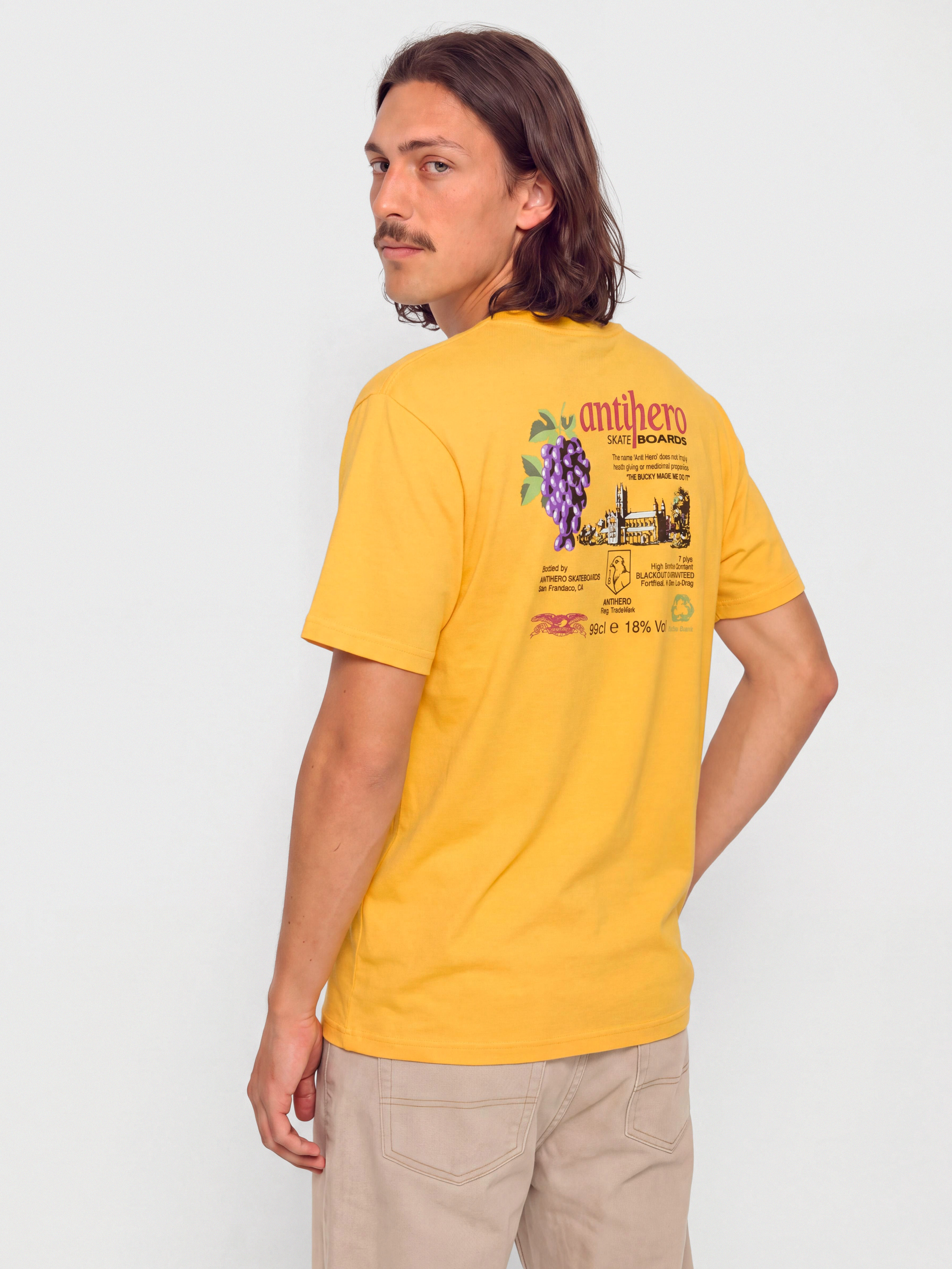 T-shirt Antihero The Bucky (gold w/multi color prints)