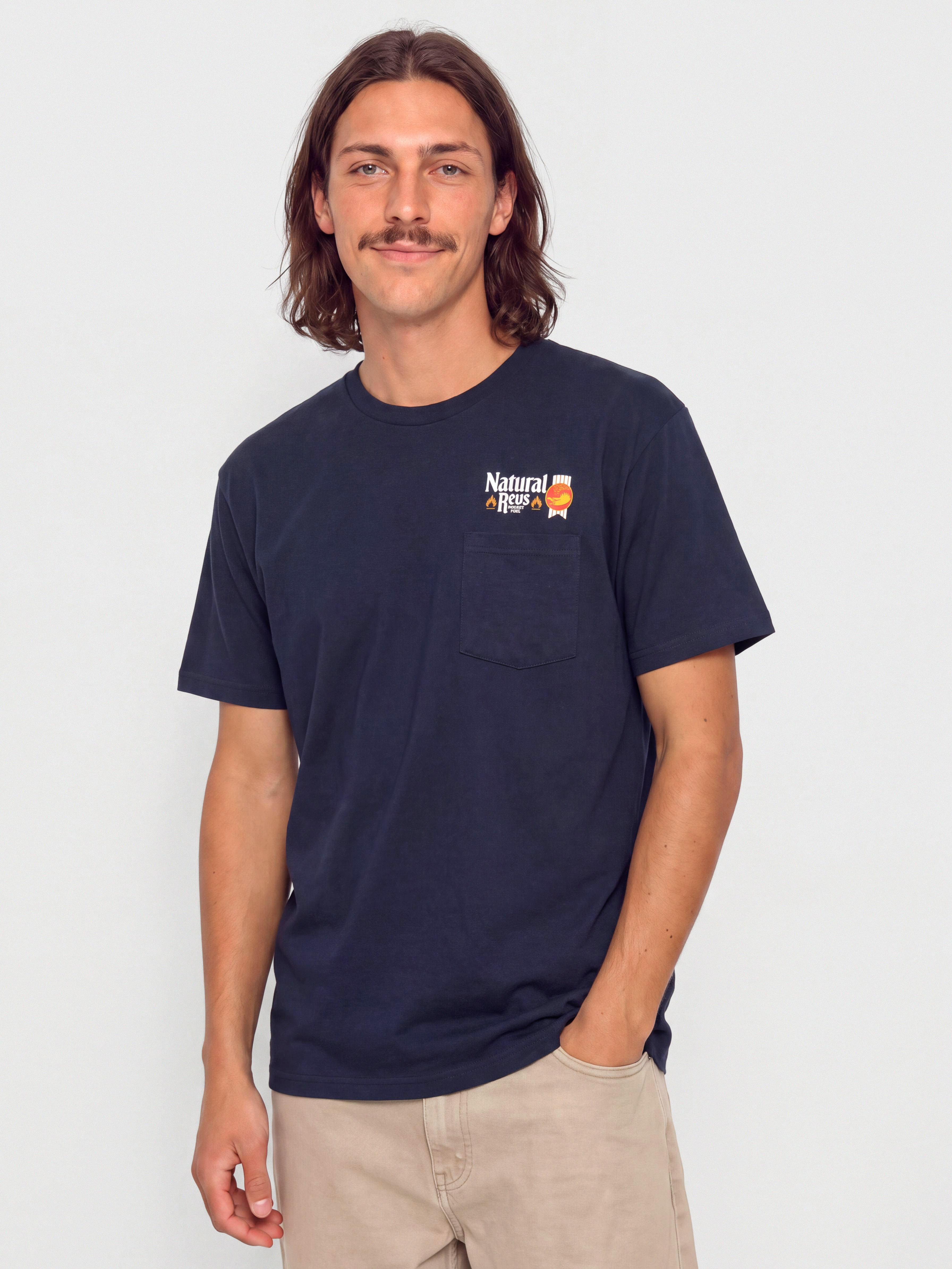 T-shirt Antihero Natty Revs (navy w/multi color prints)