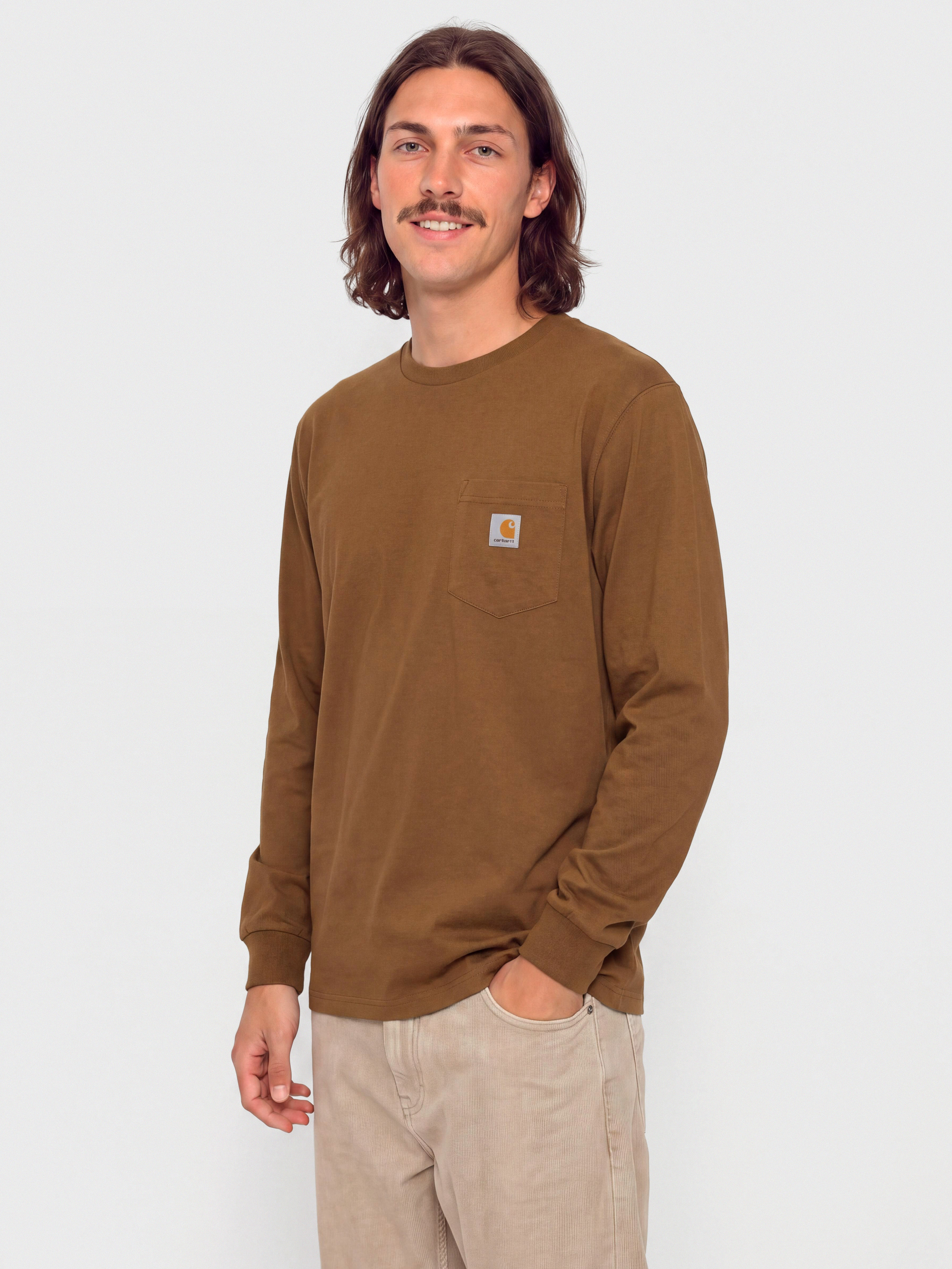Longsleeve Carhartt WIP Pocket (wip h brown)