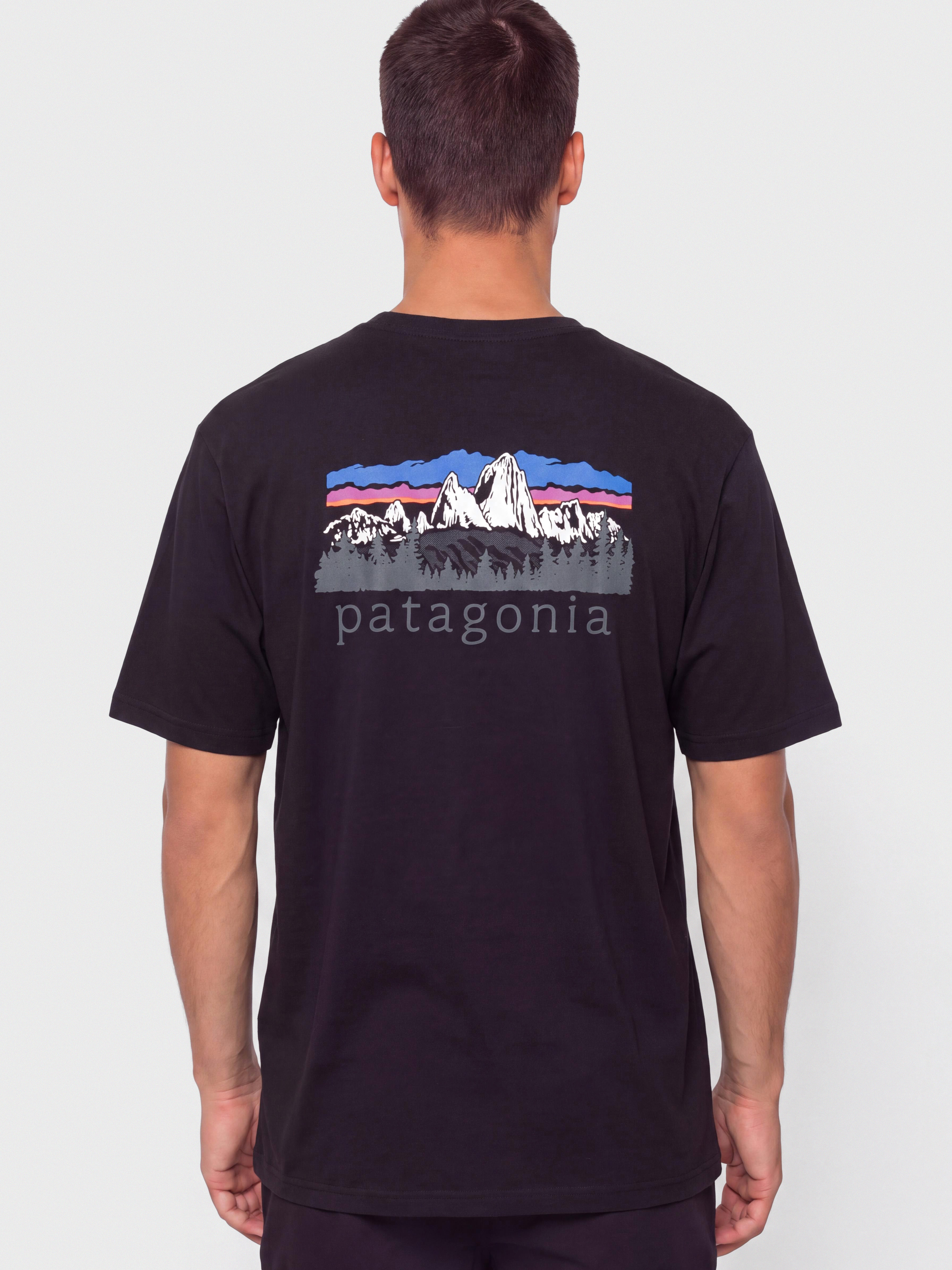T-shirt Patagonia Fitz Roy Foothills (ink black)