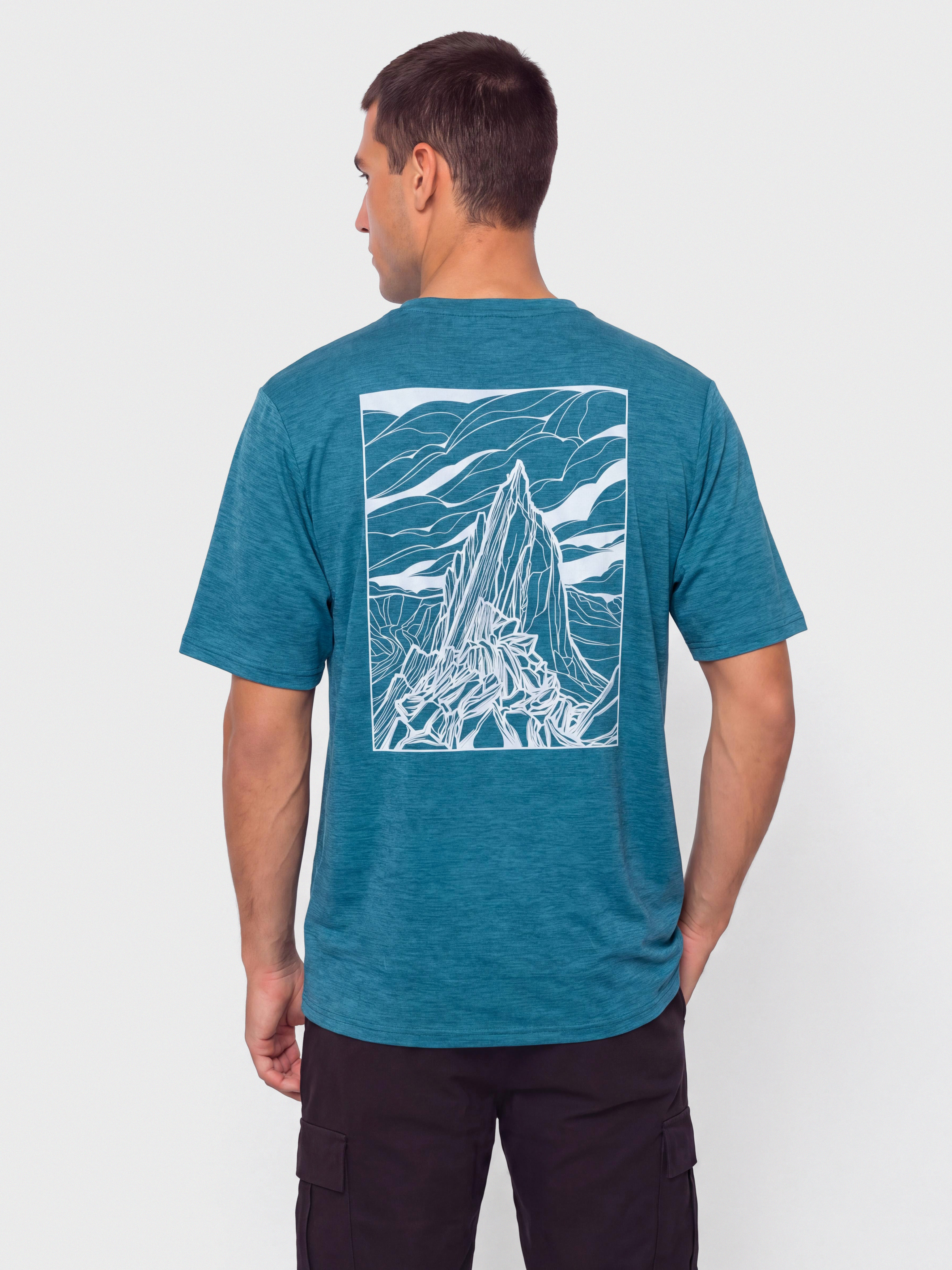 T-shirt Patagonia Cap Cool Daily Cloud Crag (glacial blue light glacial blue x dye)