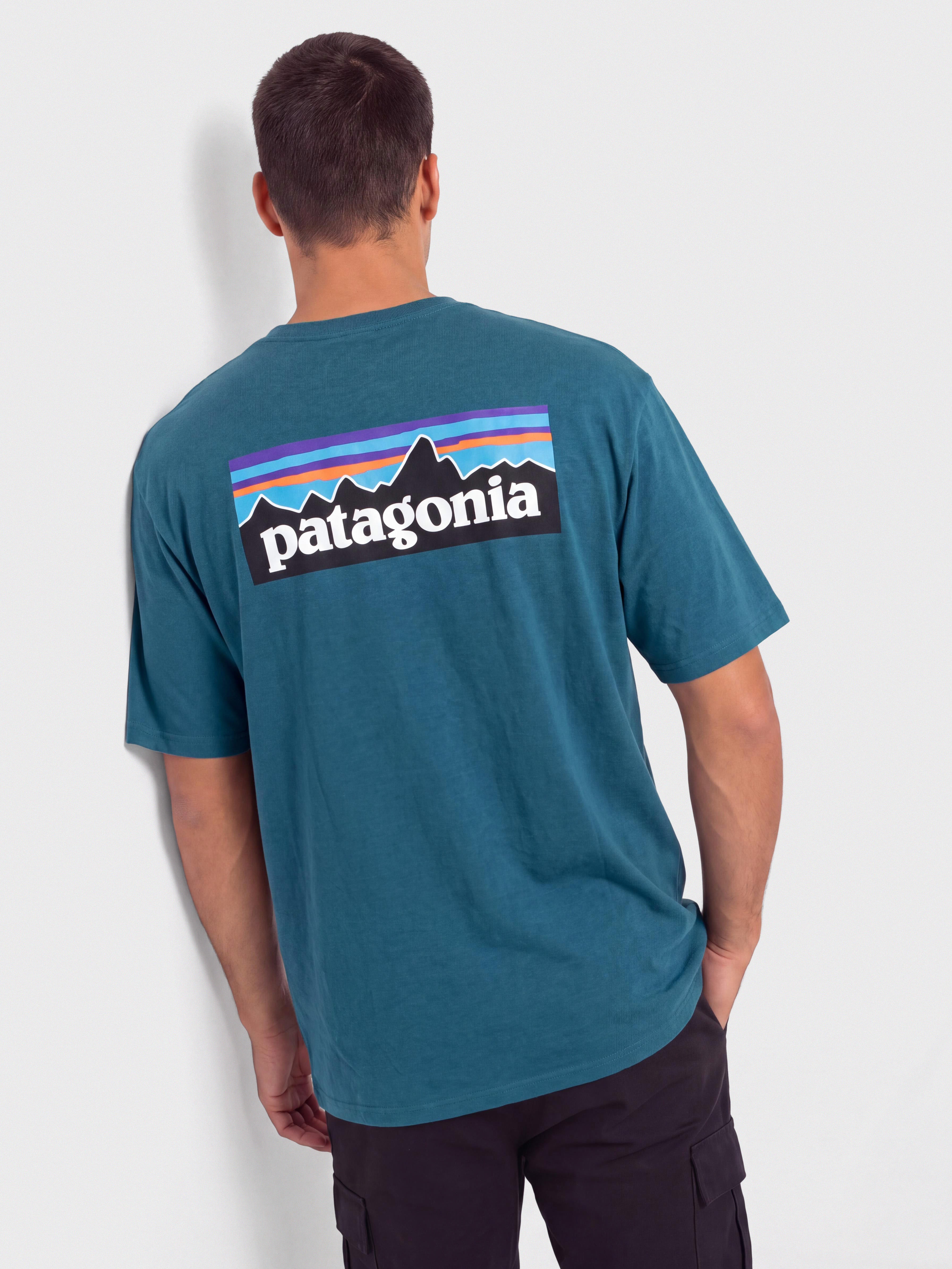 T-shirt Patagonia P 6 Logo Responsibili (glacial blue)