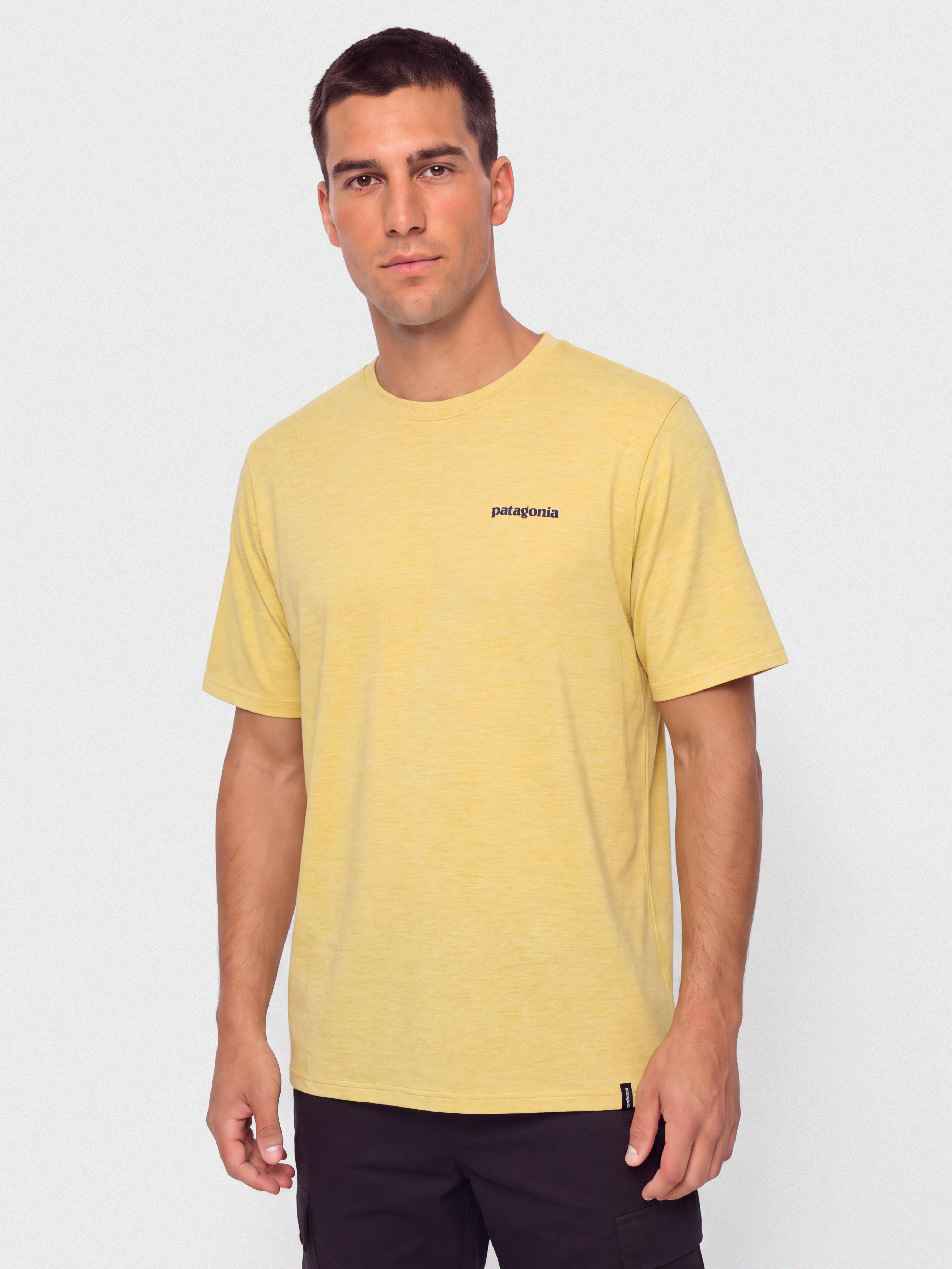T-shirt Patagonia Cap Cool Daily Boardshort Logo (limestone yellow light limestone yellow x dye)