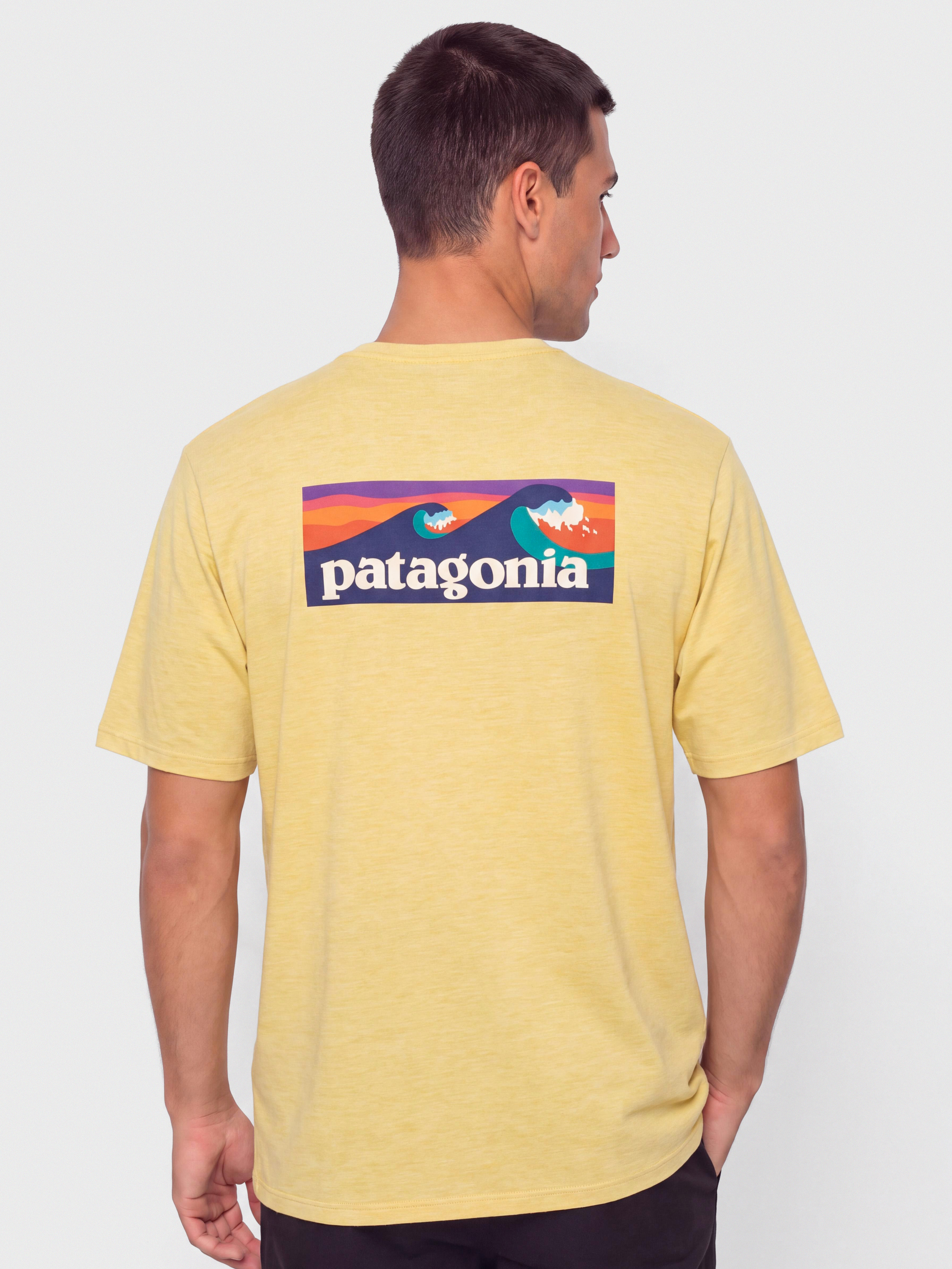 T-shirt Patagonia Cap Cool Daily Boardshort Logo (limestone yellow light limestone yellow x dye)