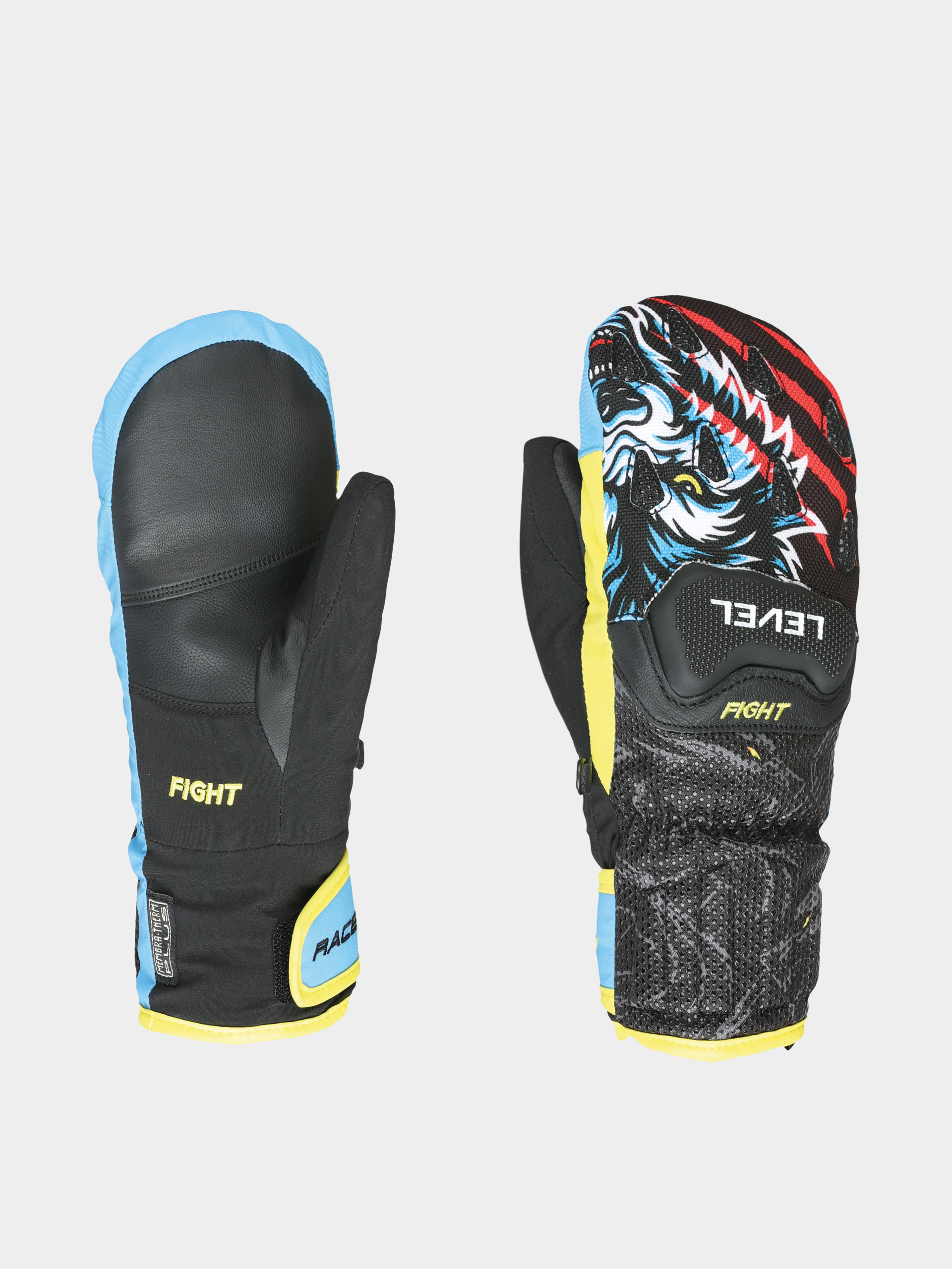 Ru0119kawice Level Race Jr Mitt JR (black yellow)