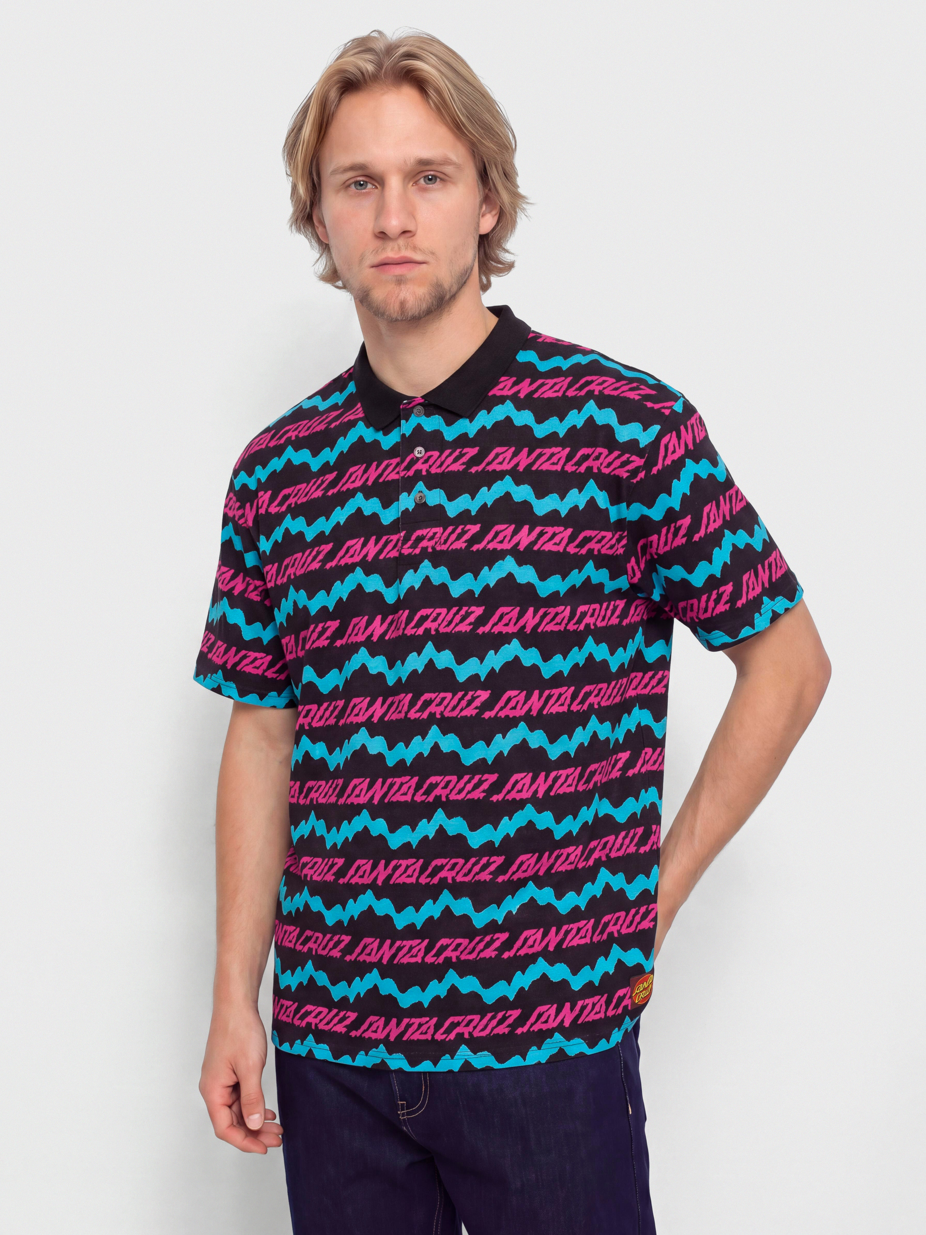 T-shirt Santa Cruz Slime Drip Polo (black)