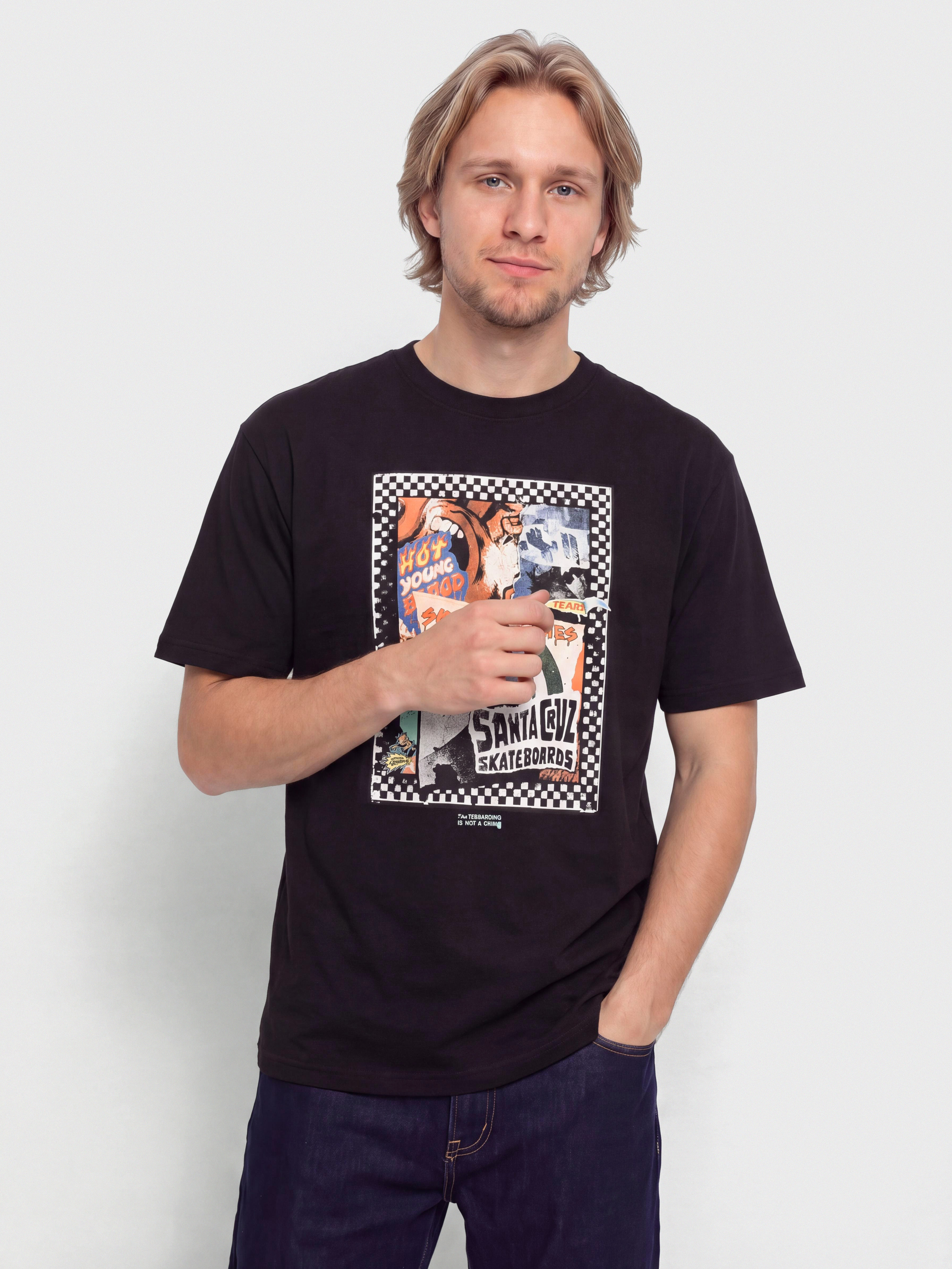 T-shirt Santa Cruz Ad Collage Front (black)