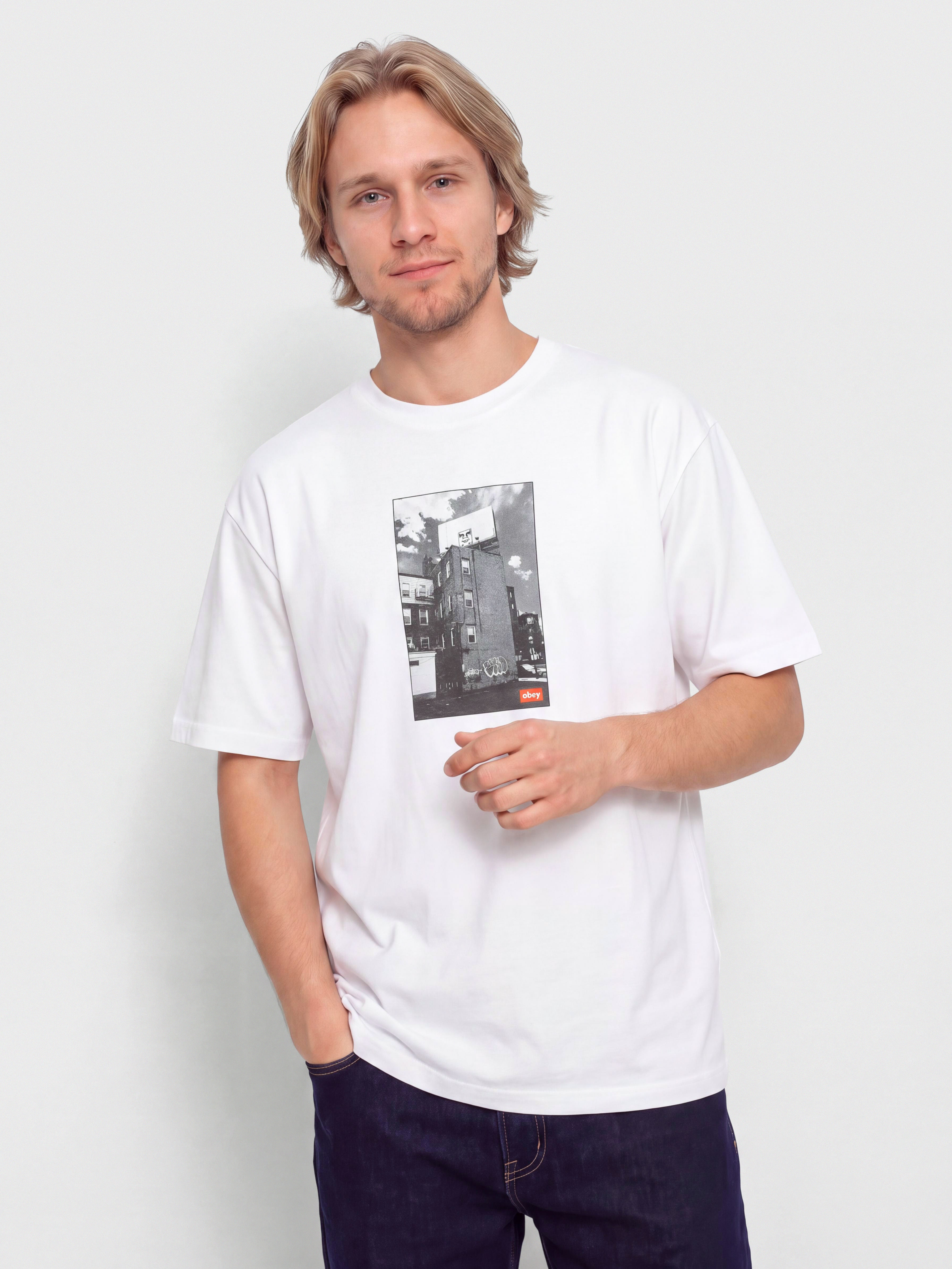 T-shirt OBEY Boston Billboard (white)