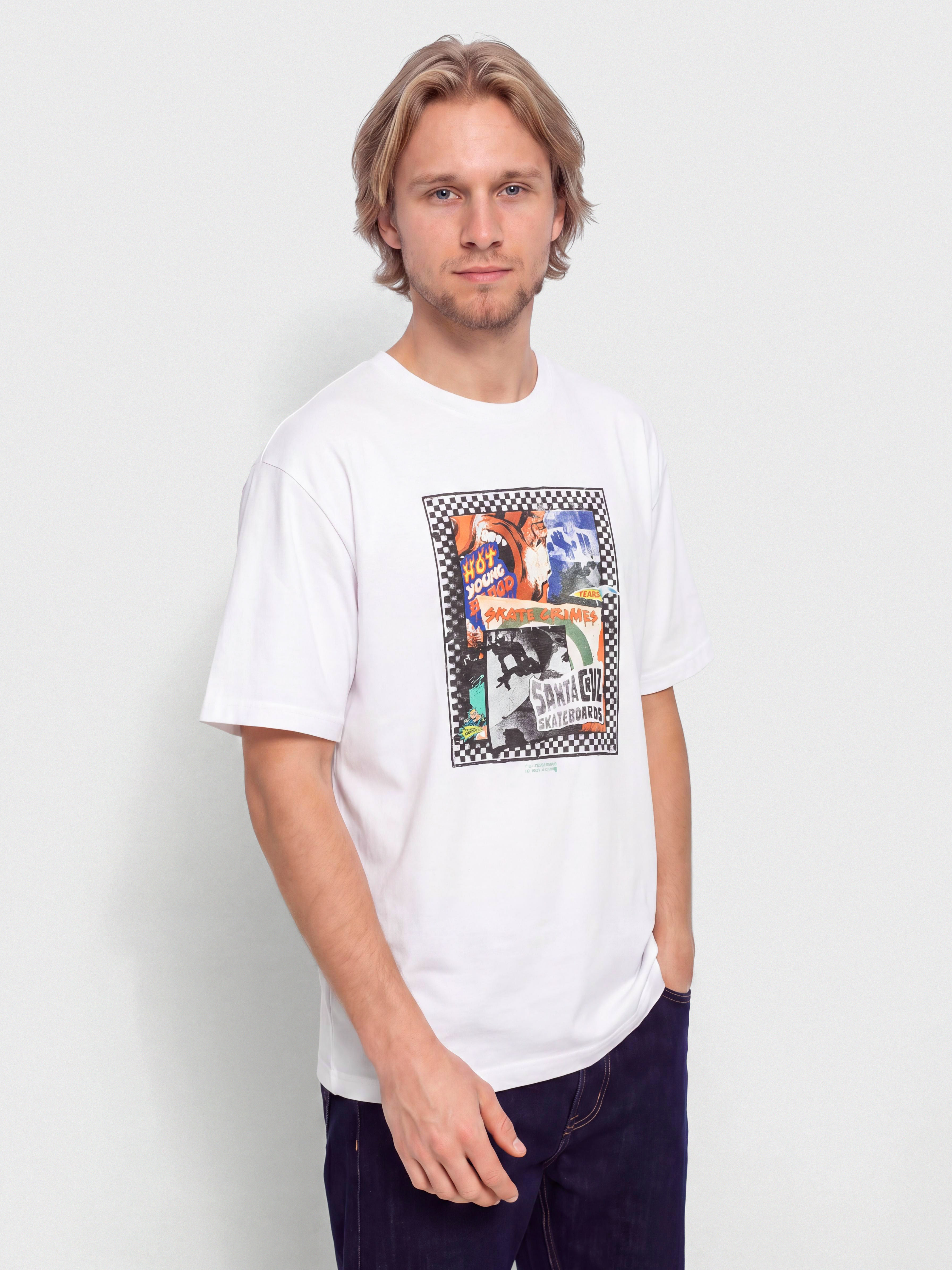 T-shirt Santa Cruz Ad Collage Front (white)