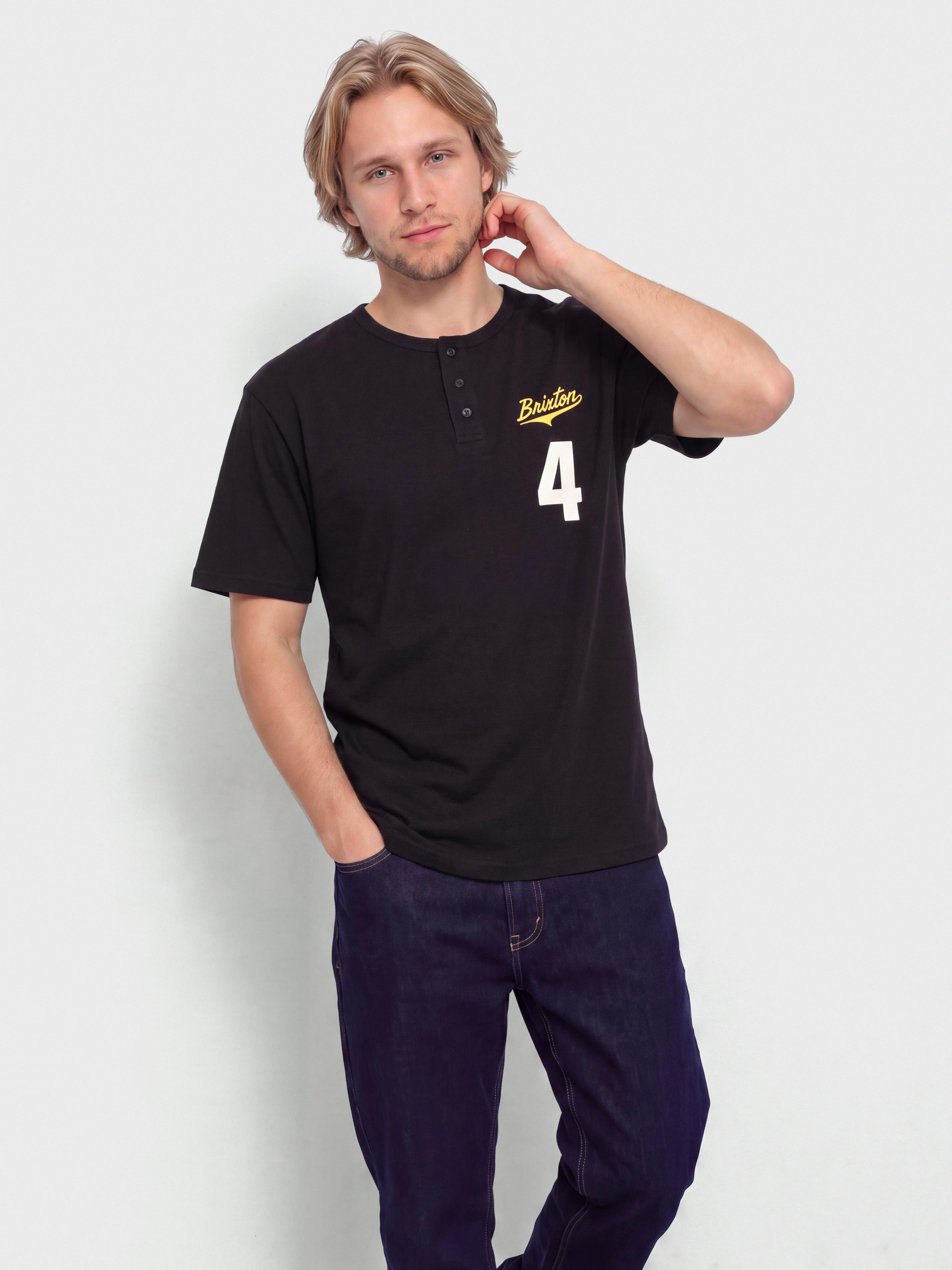 T-shirt Brixton The League Baseball (black/black)