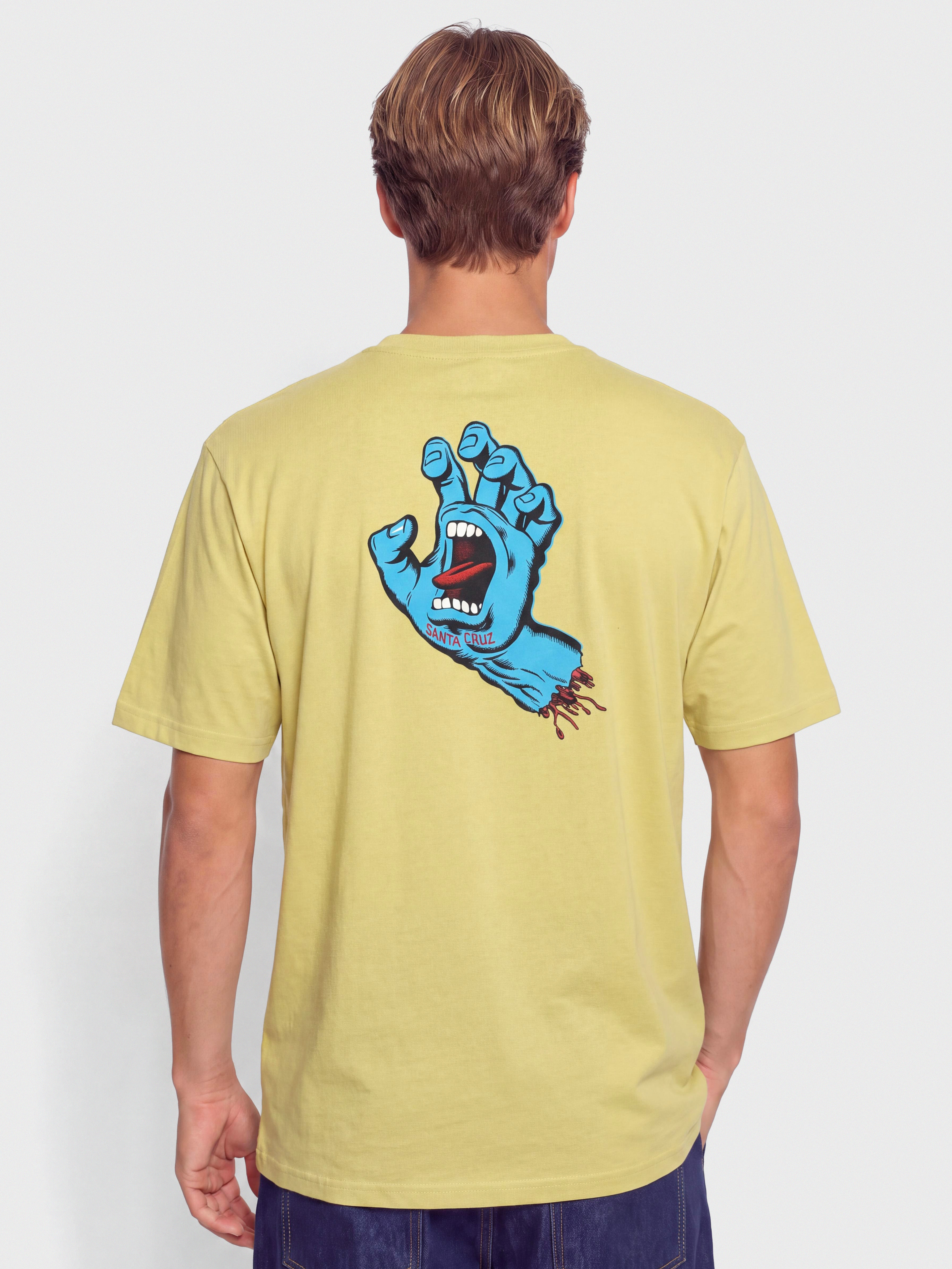 T-shirt Santa Cruz Screaming Hand Chest (faded khaki)
