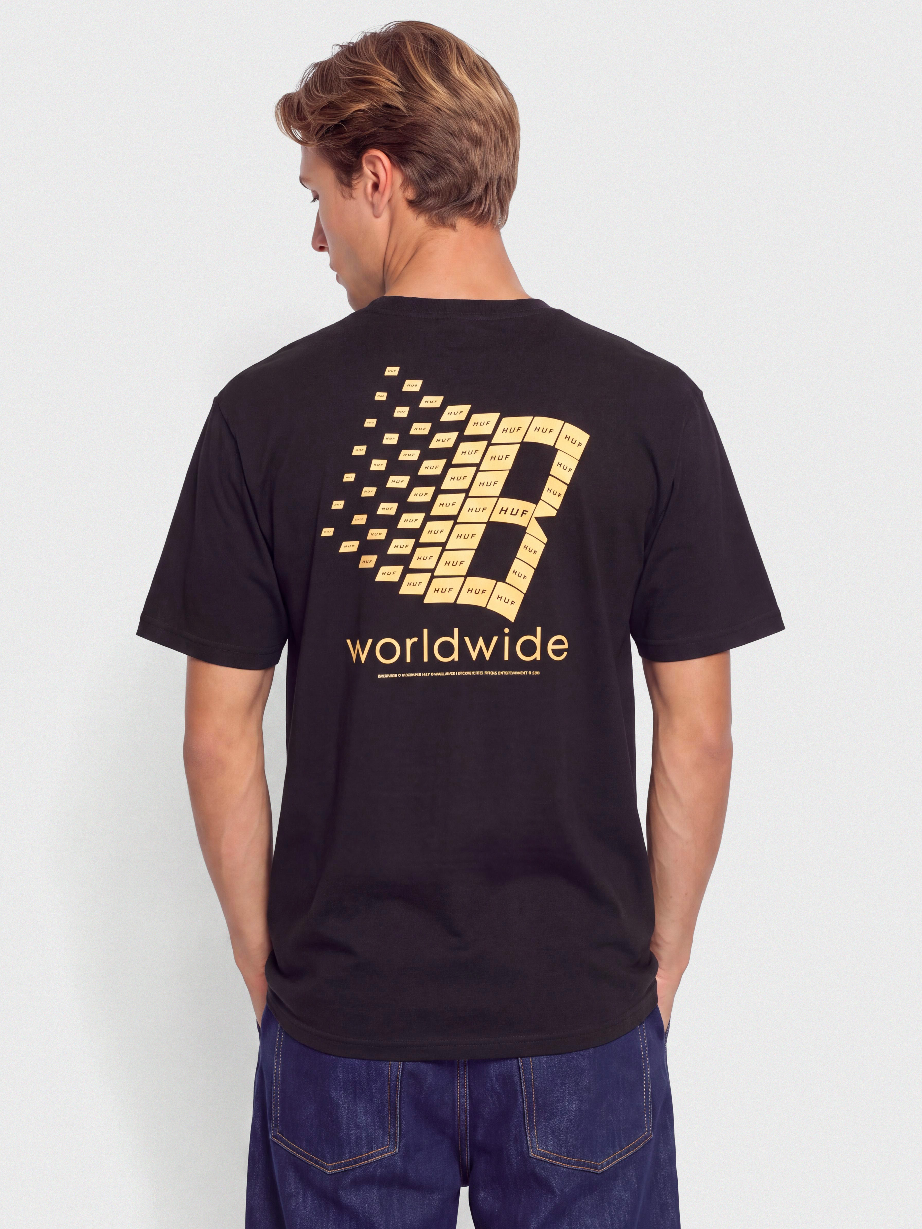 T-shirt HUF X Bronze Worldwide (black)
