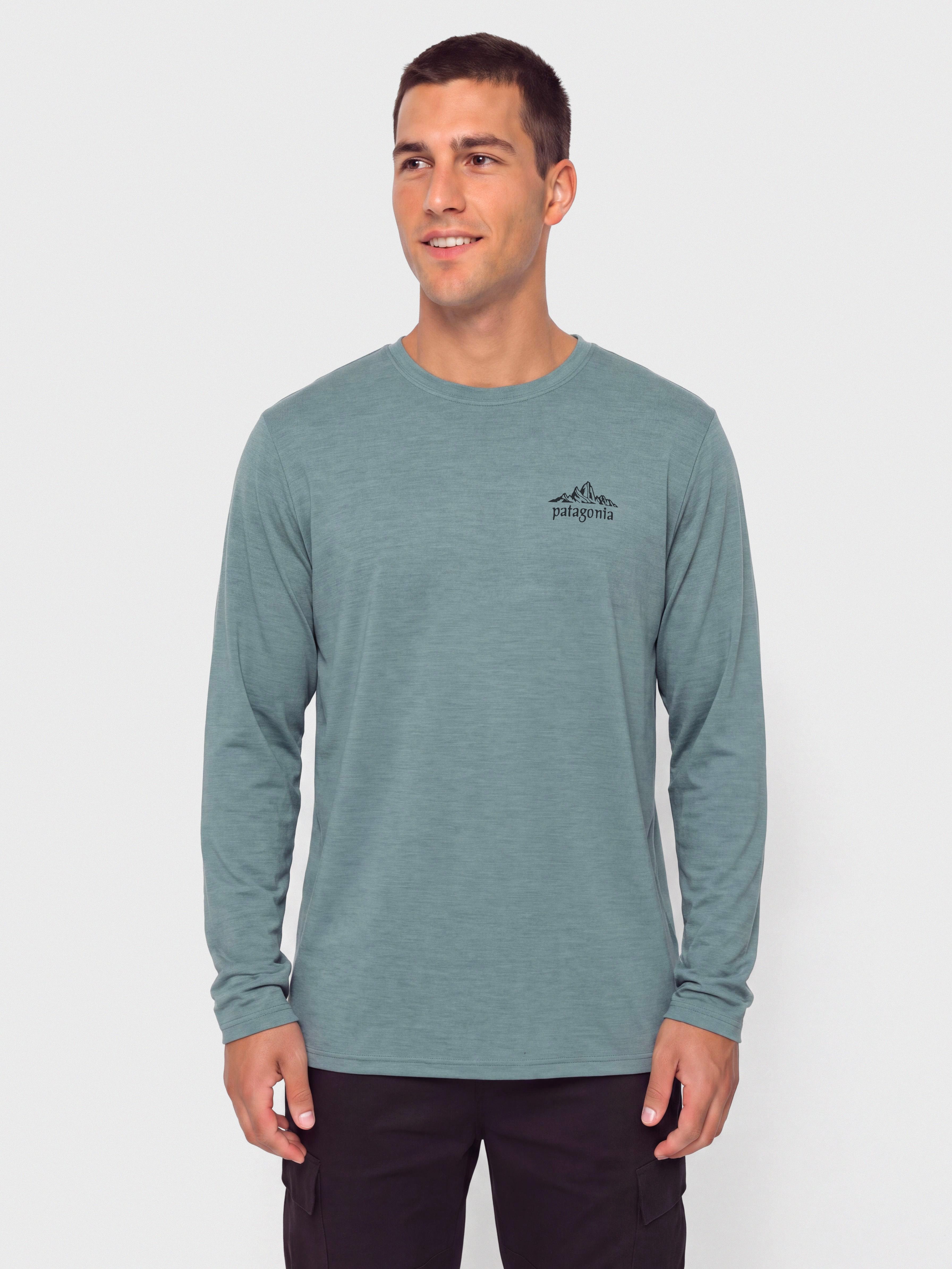 Longsleeve Patagonia Capilene Cool Cloud Crag (blue sage/light blue sage)