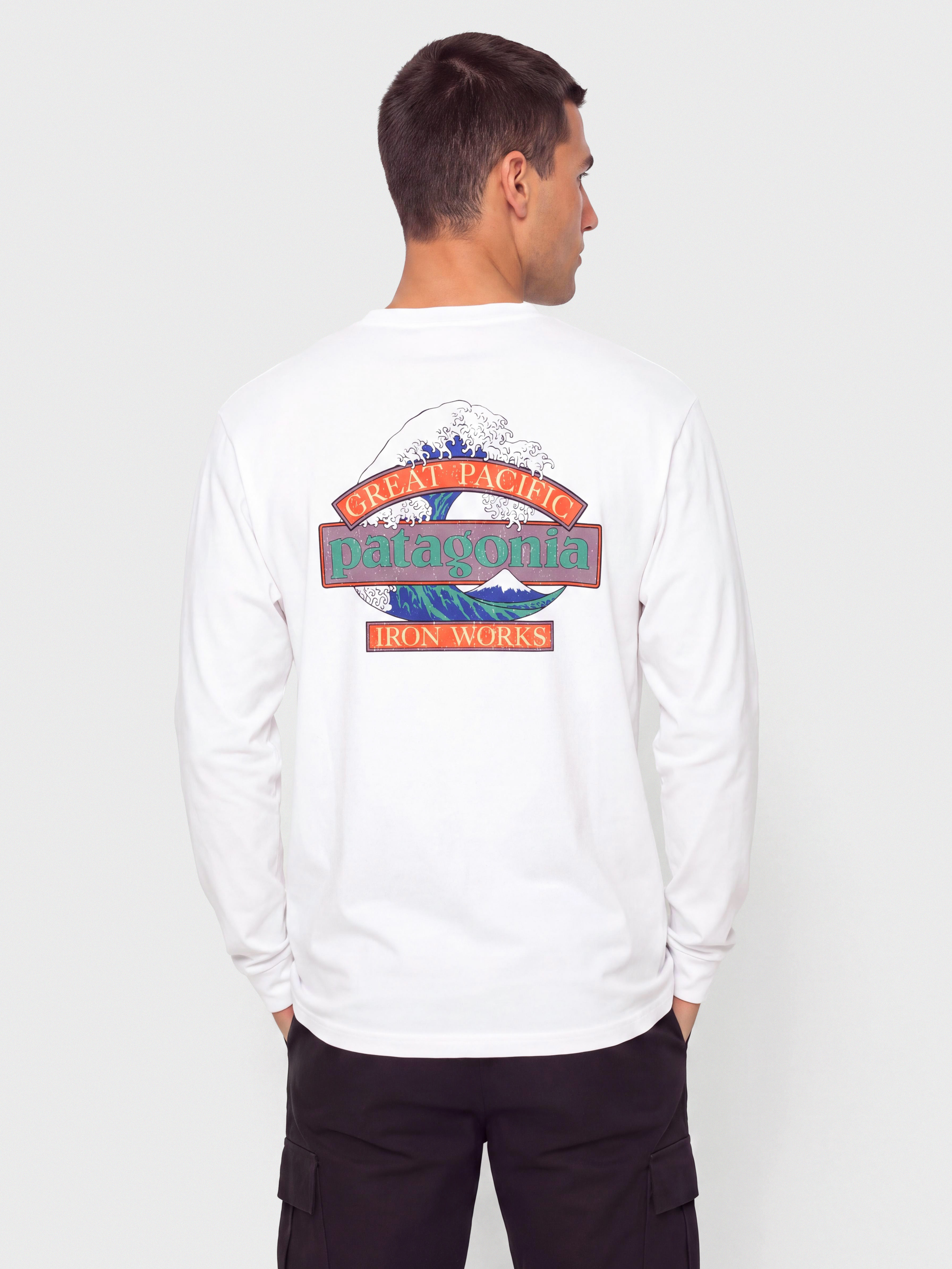 Longsleeve Patagonia Great Waves Responsibili (fiber white)