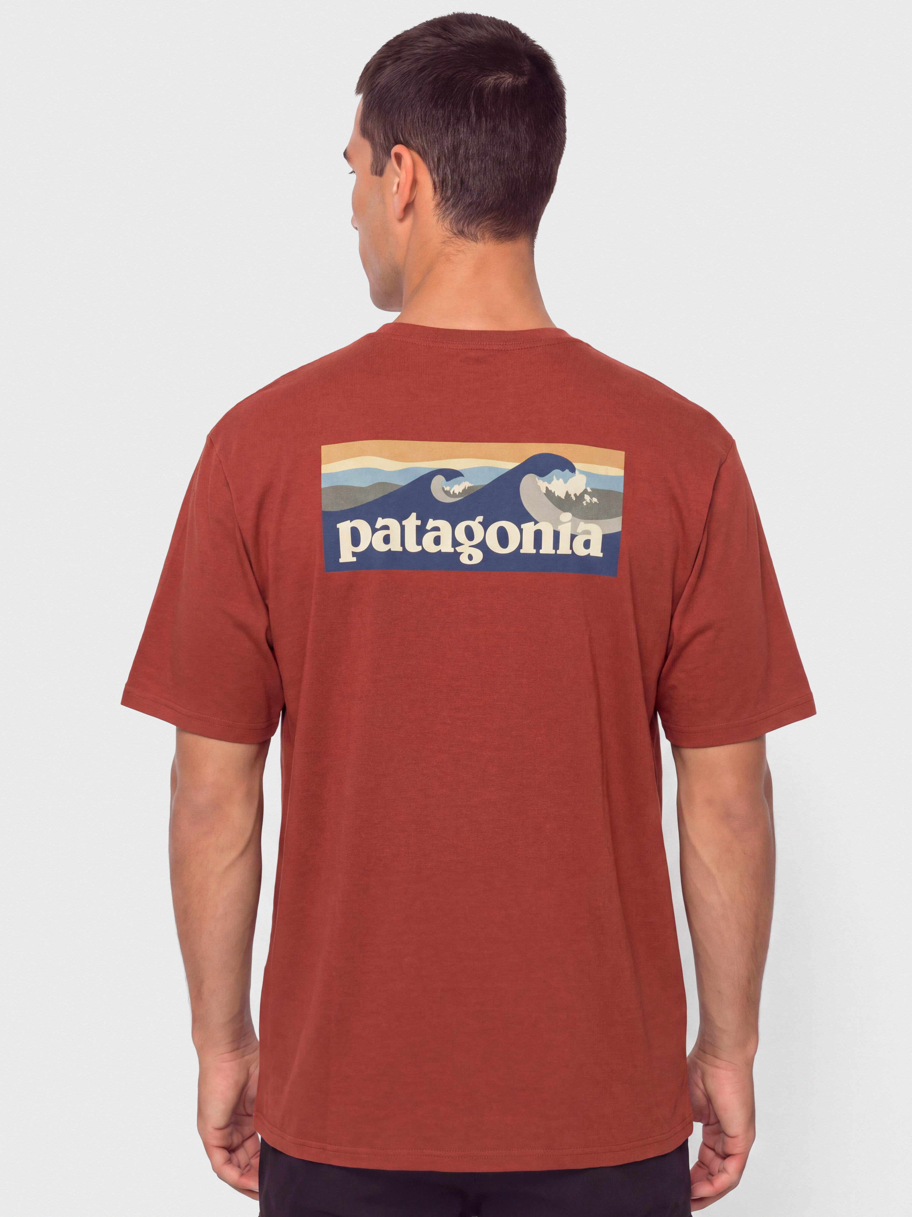 T-shirt Patagonia Boardshort Logo Pocket Responsibili (rusty red)