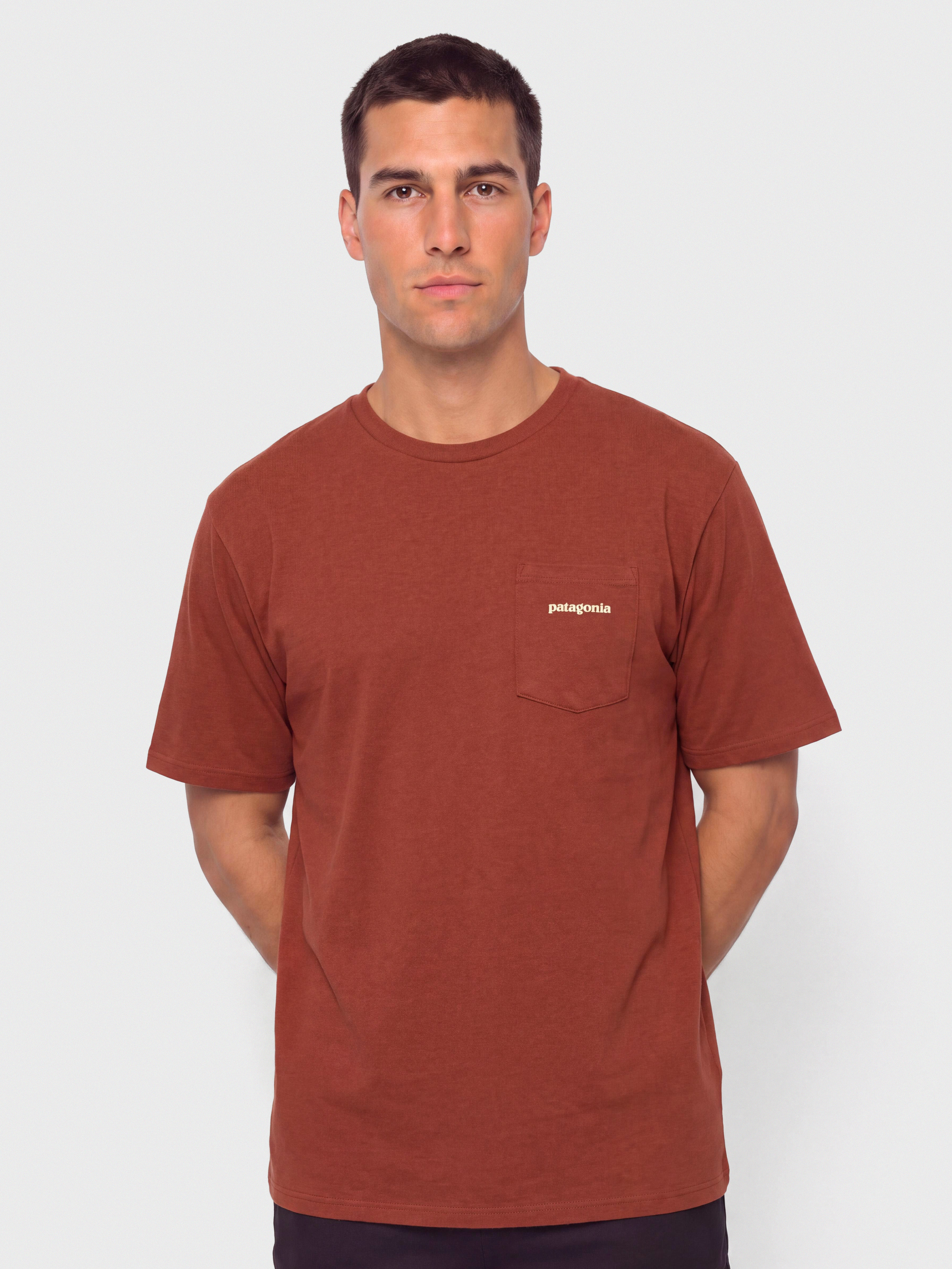 T-shirt Patagonia Boardshort Logo Pocket Responsibili (rusty red)
