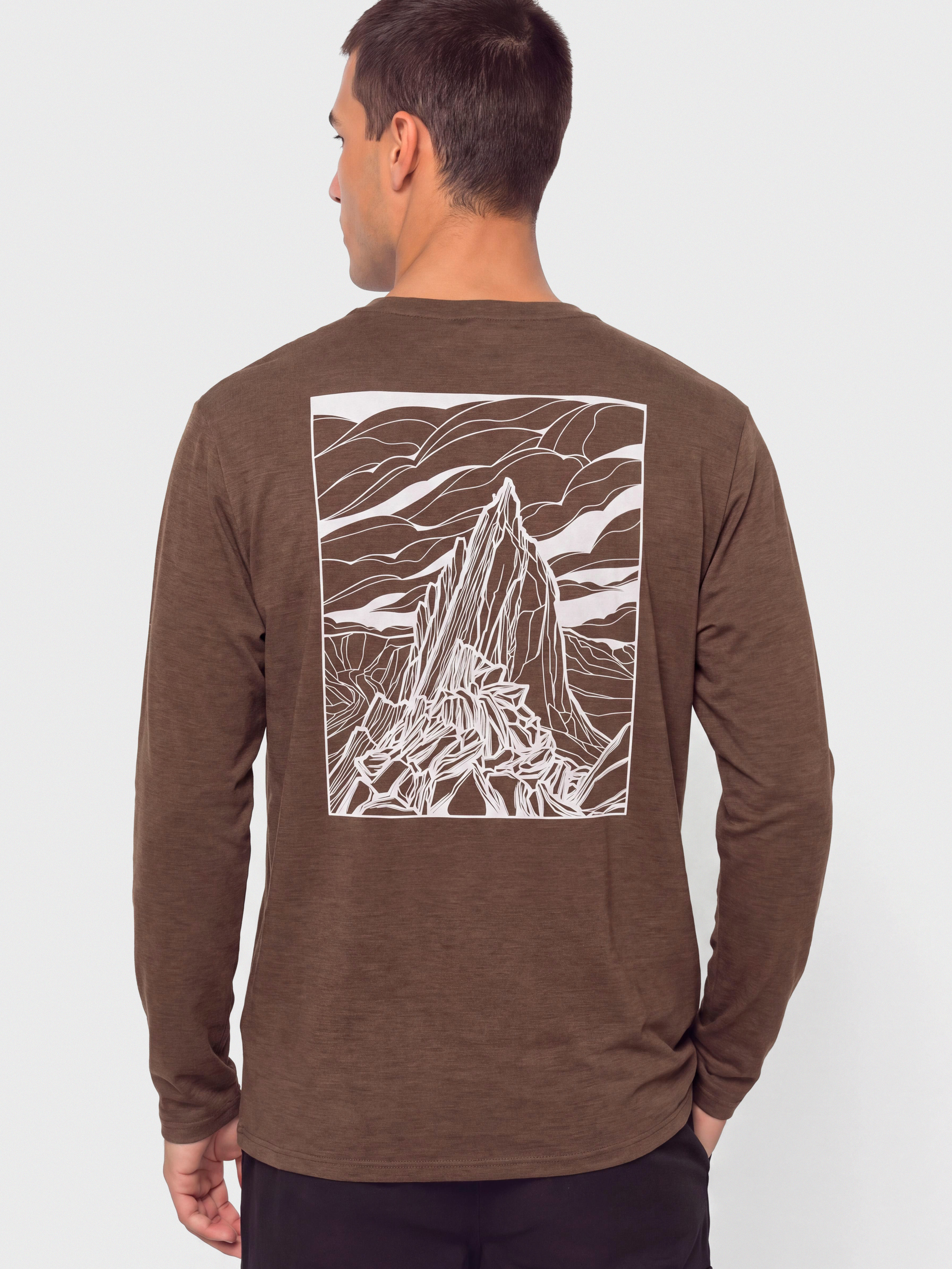Longsleeve Patagonia Cap Cool Daily Cloud Crag (berm brown light berm brown x dye)