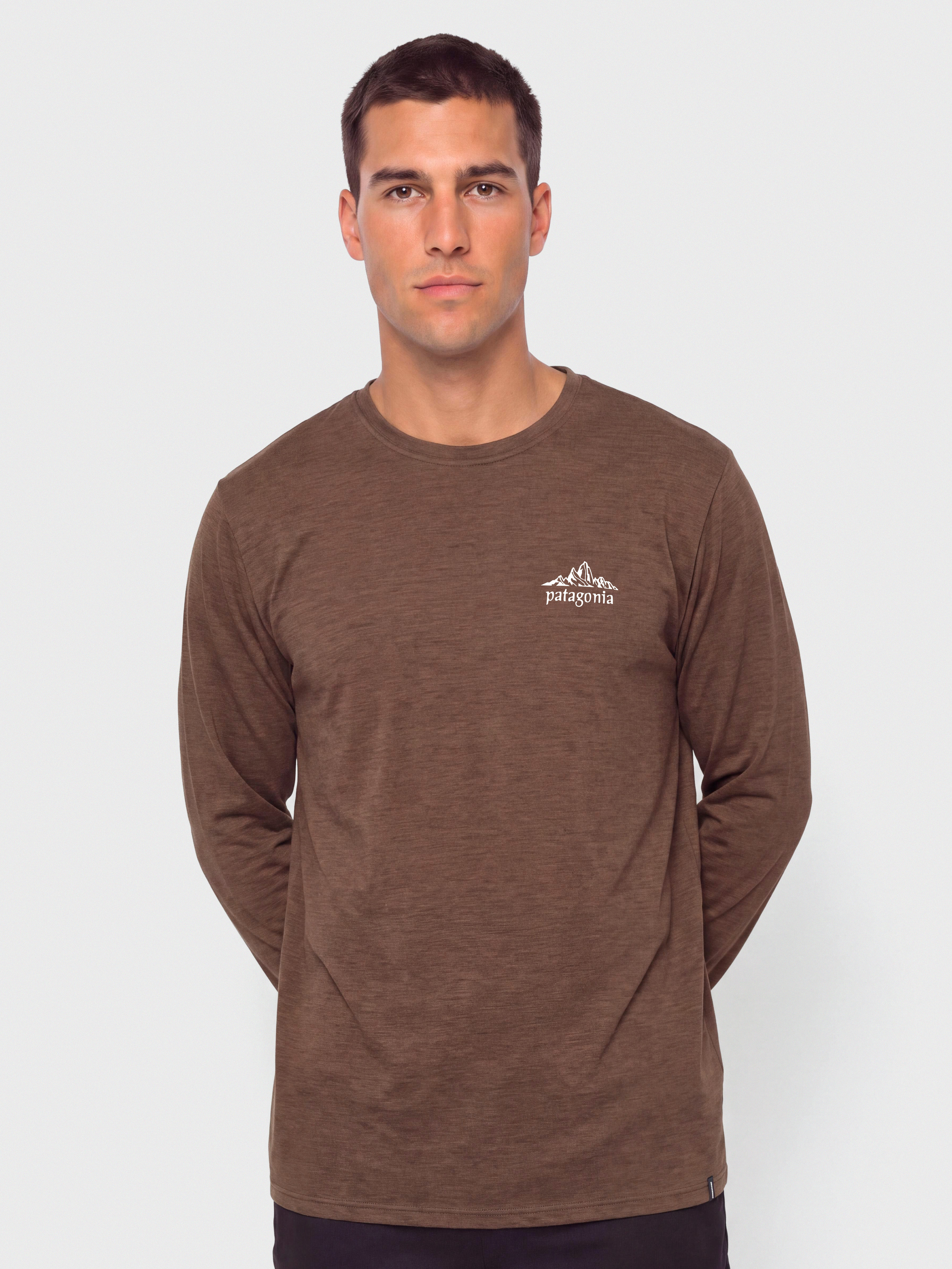 Longsleeve Patagonia Cap Cool Daily Cloud Crag (berm brown light berm brown x dye)