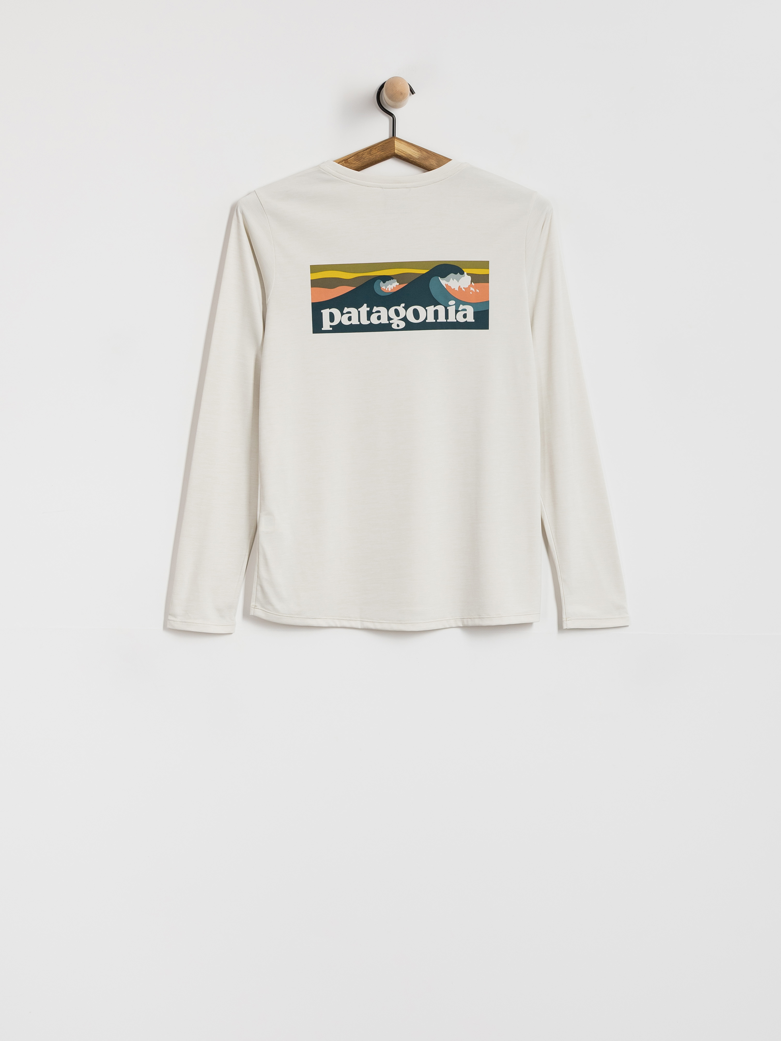 Longsleeve Patagonia Cap Cool Daily Boardshort Logo Wmn (dyno white)