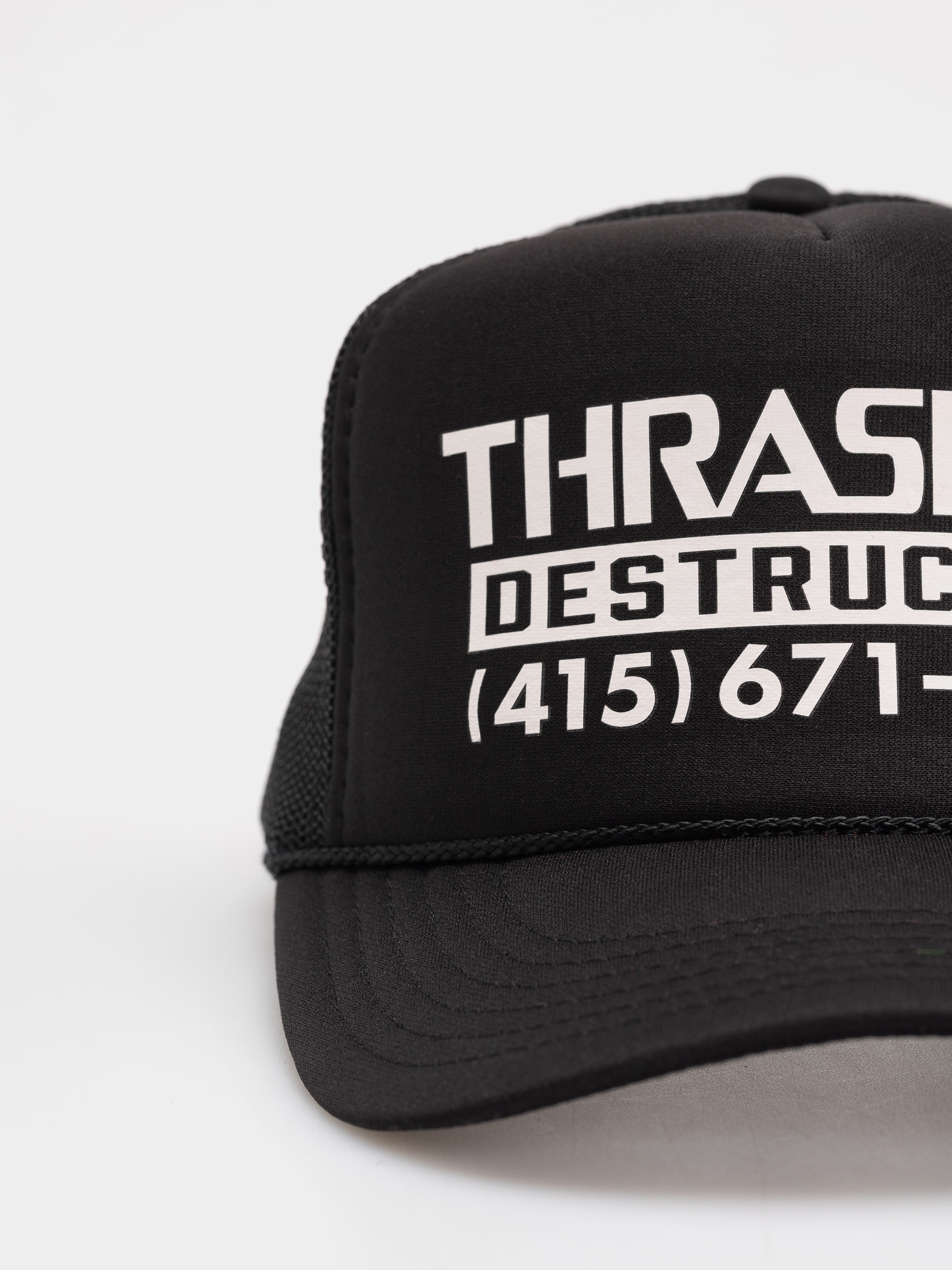 Czapka z daszkiem Thrasher Destruction Trucker (black/black)