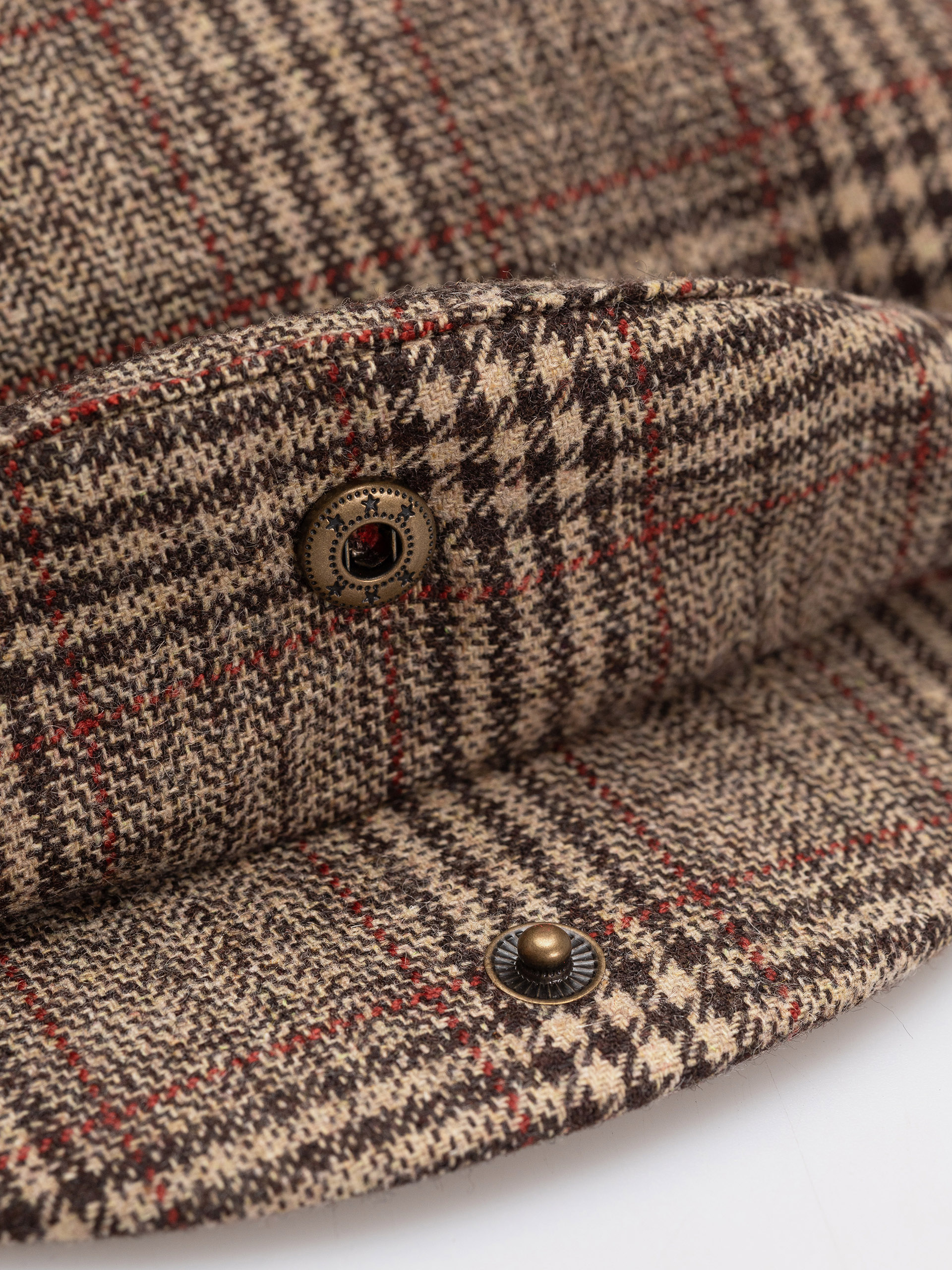 Kaszkiet Brixton Hooligan Snap Cap (brown/tan/red plaid)