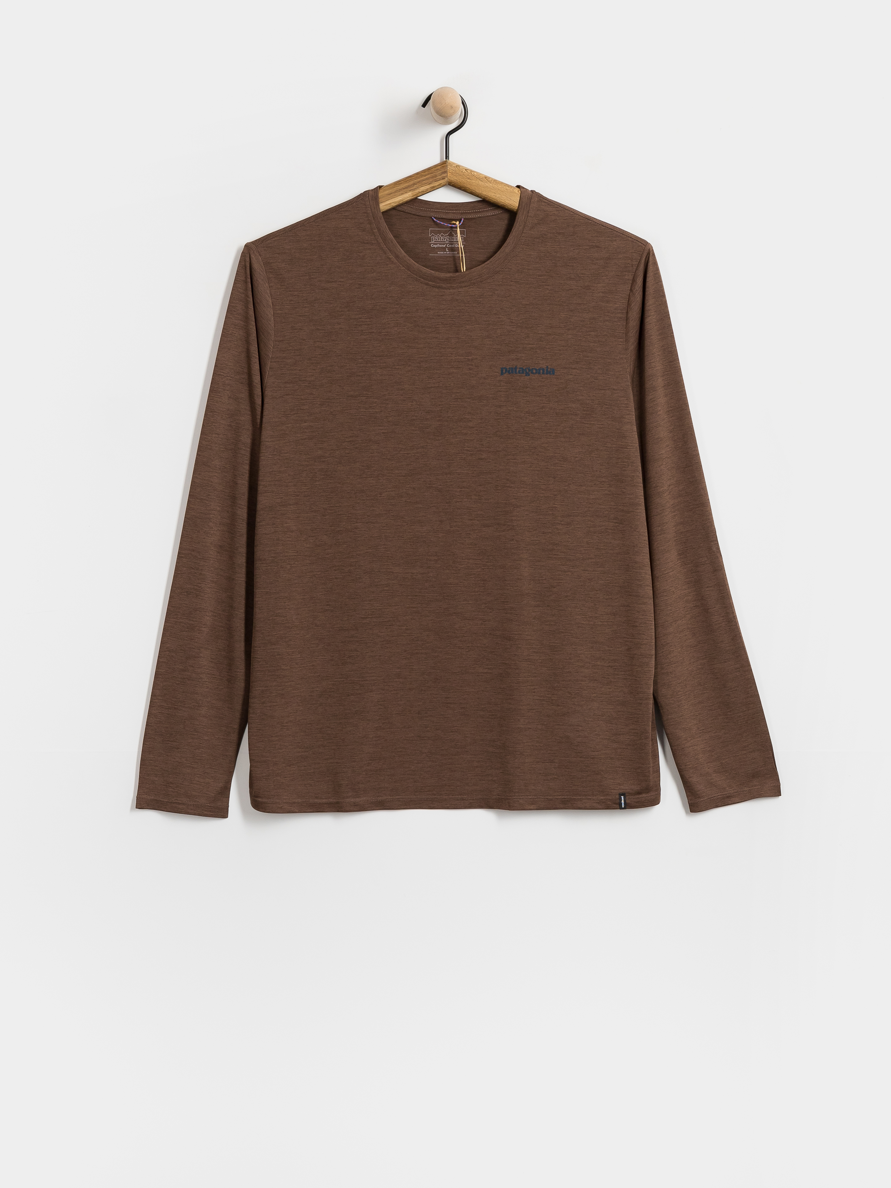 Longsleeve Patagonia Cap Cool Daily Boardshort Logo (berm brown light berm brown x dye)