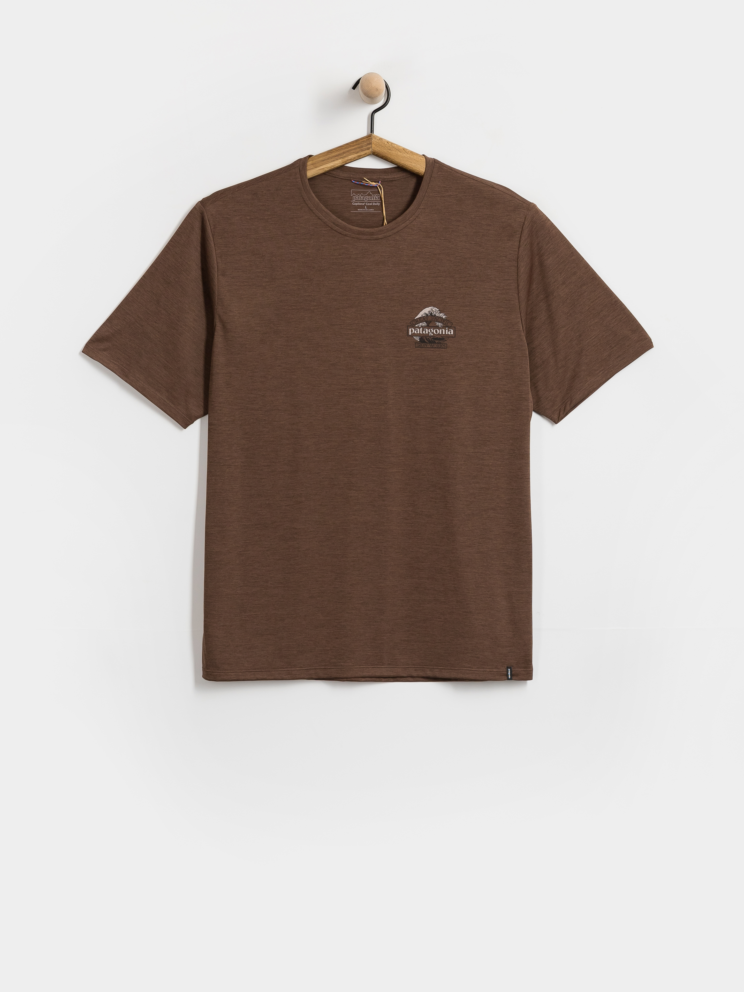 T-shirt Patagonia Cap Cool Daily Great Waves (berm brown light berm brown x dye)