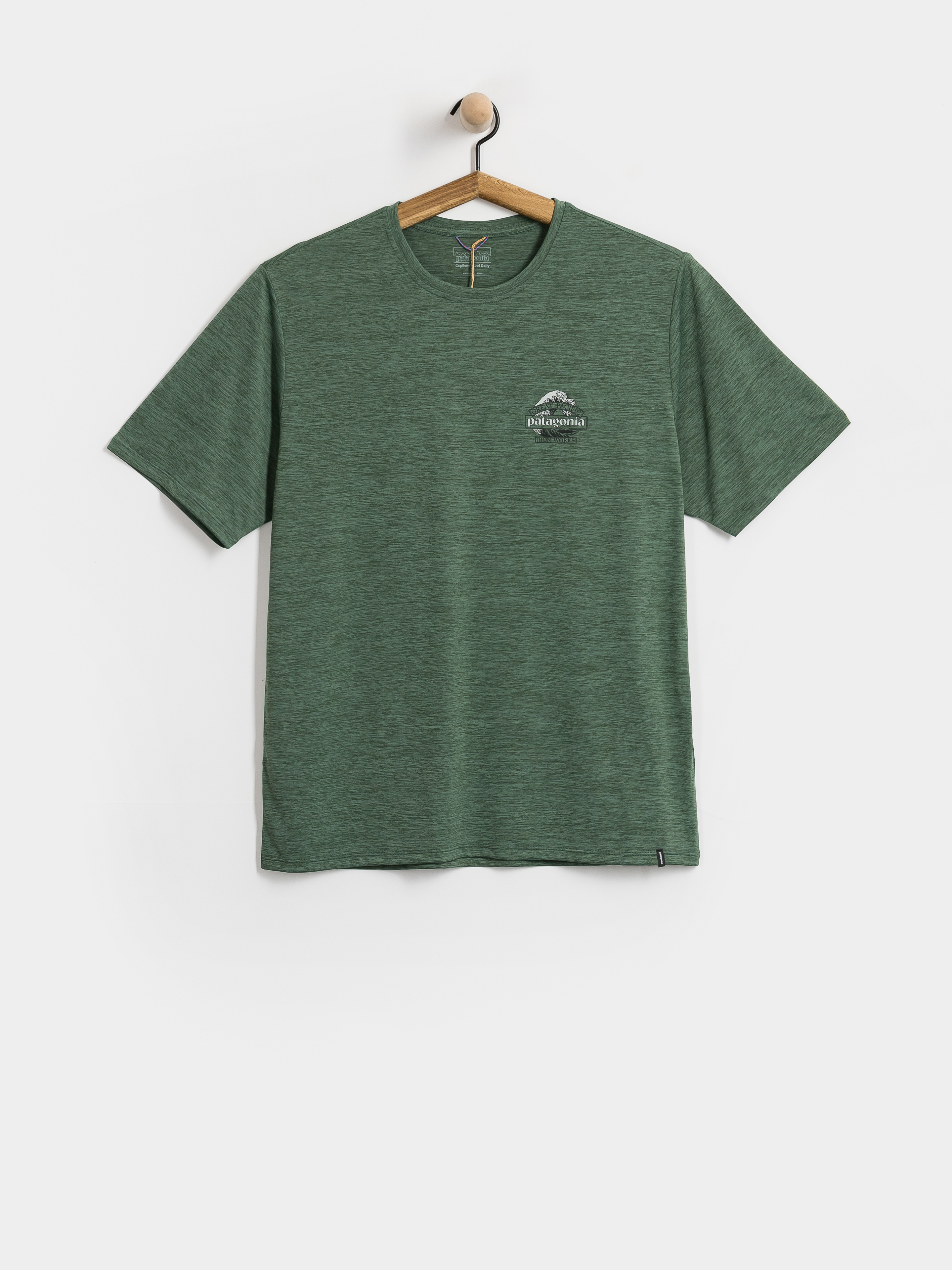 T-shirt Patagonia Cap Cool Daily Great Waves (canopy green light canopy green x dye)