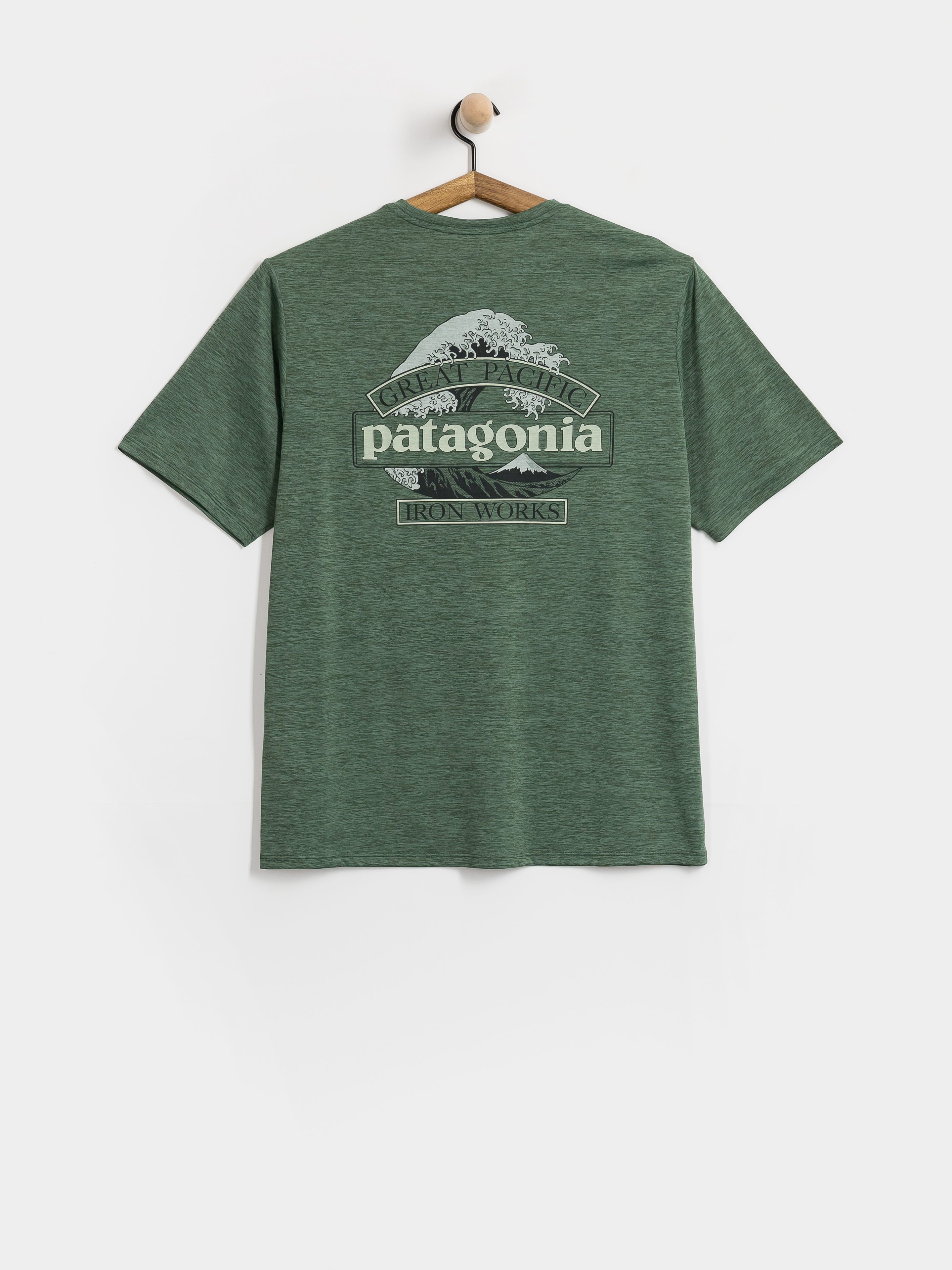 T-shirt Patagonia Cap Cool Daily Great Waves (canopy green light canopy green x dye)