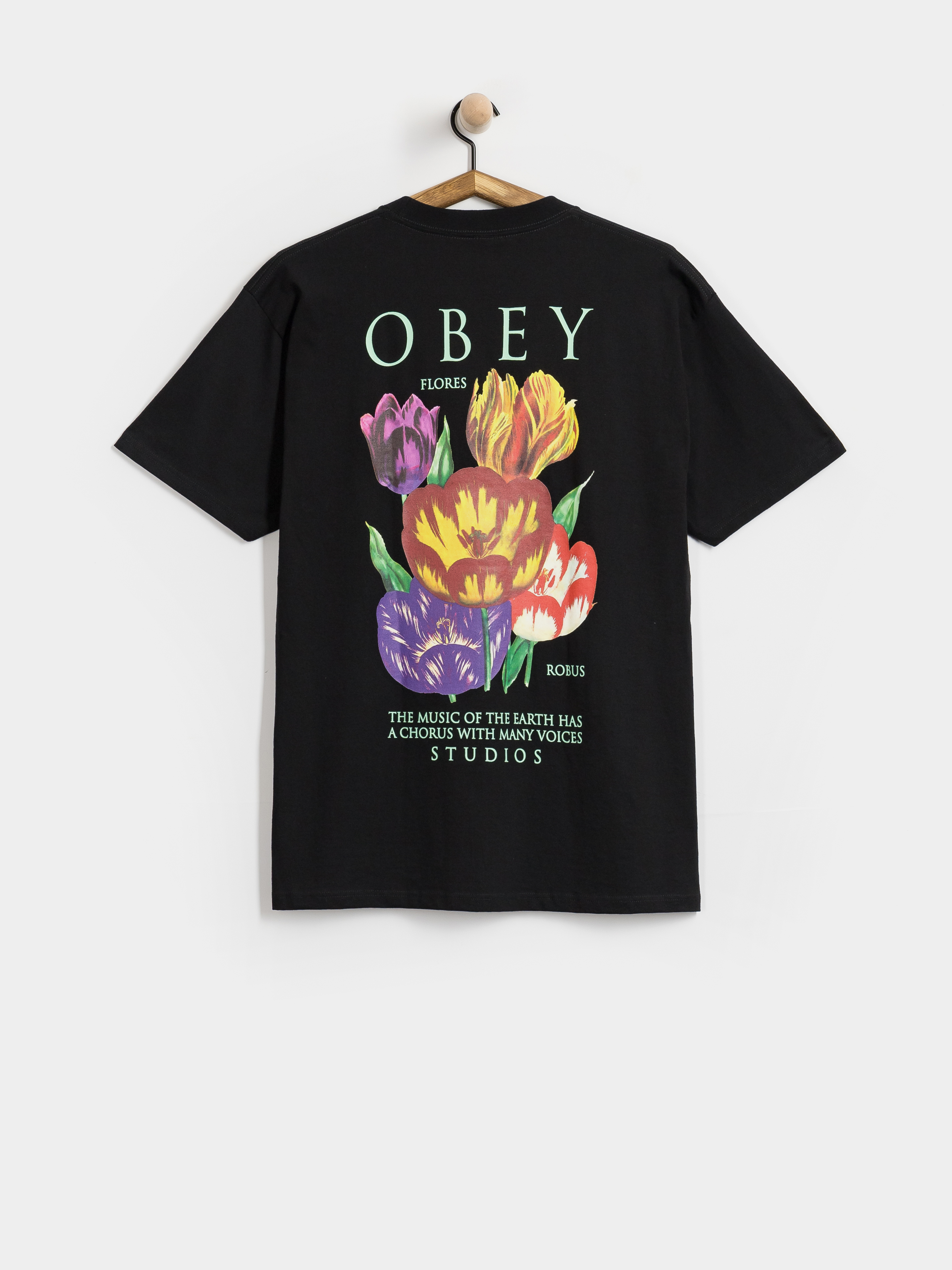 T-shirt OBEY Flores Robus (black)