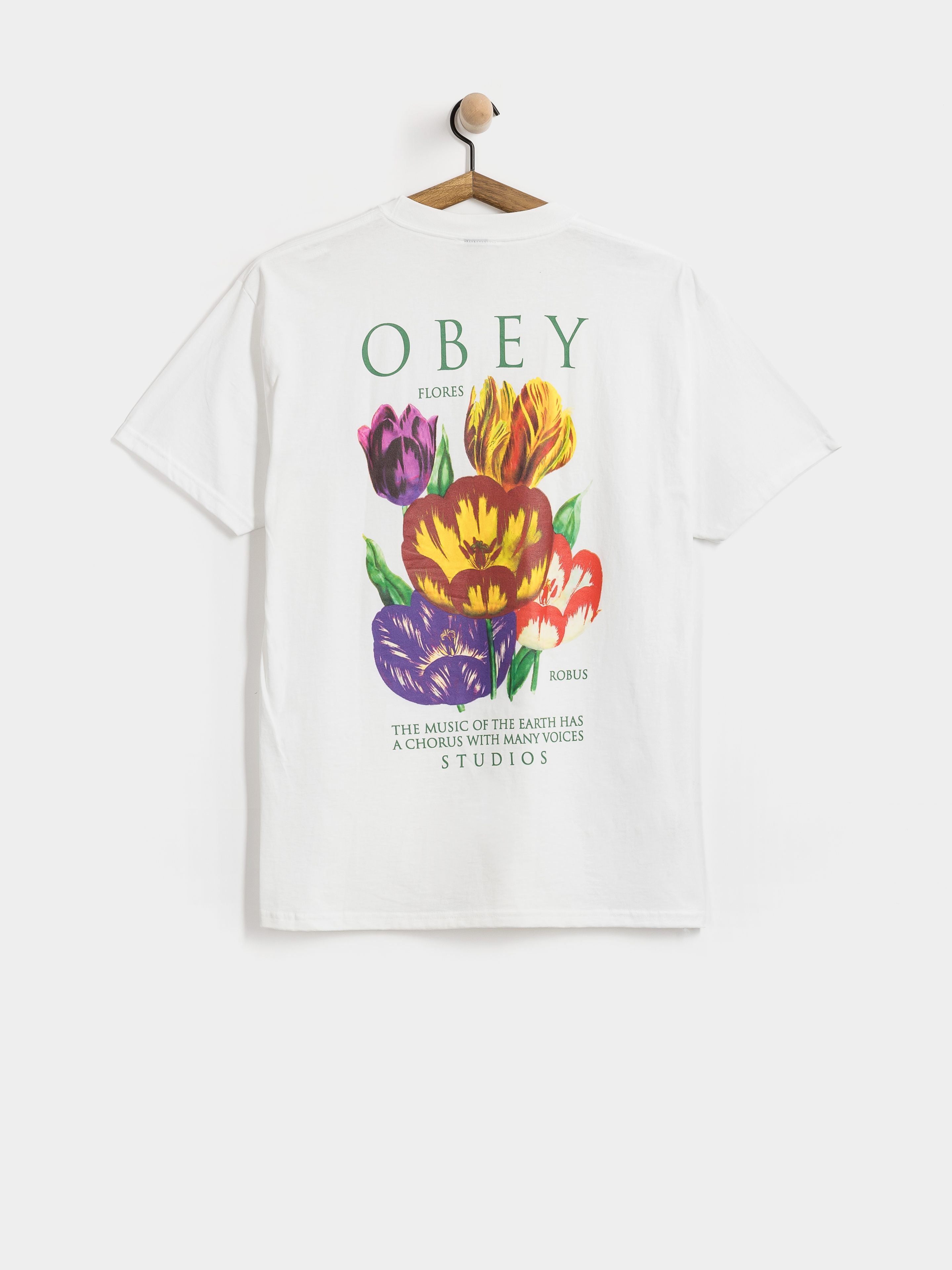 T-shirt OBEY Flores Robus (white)