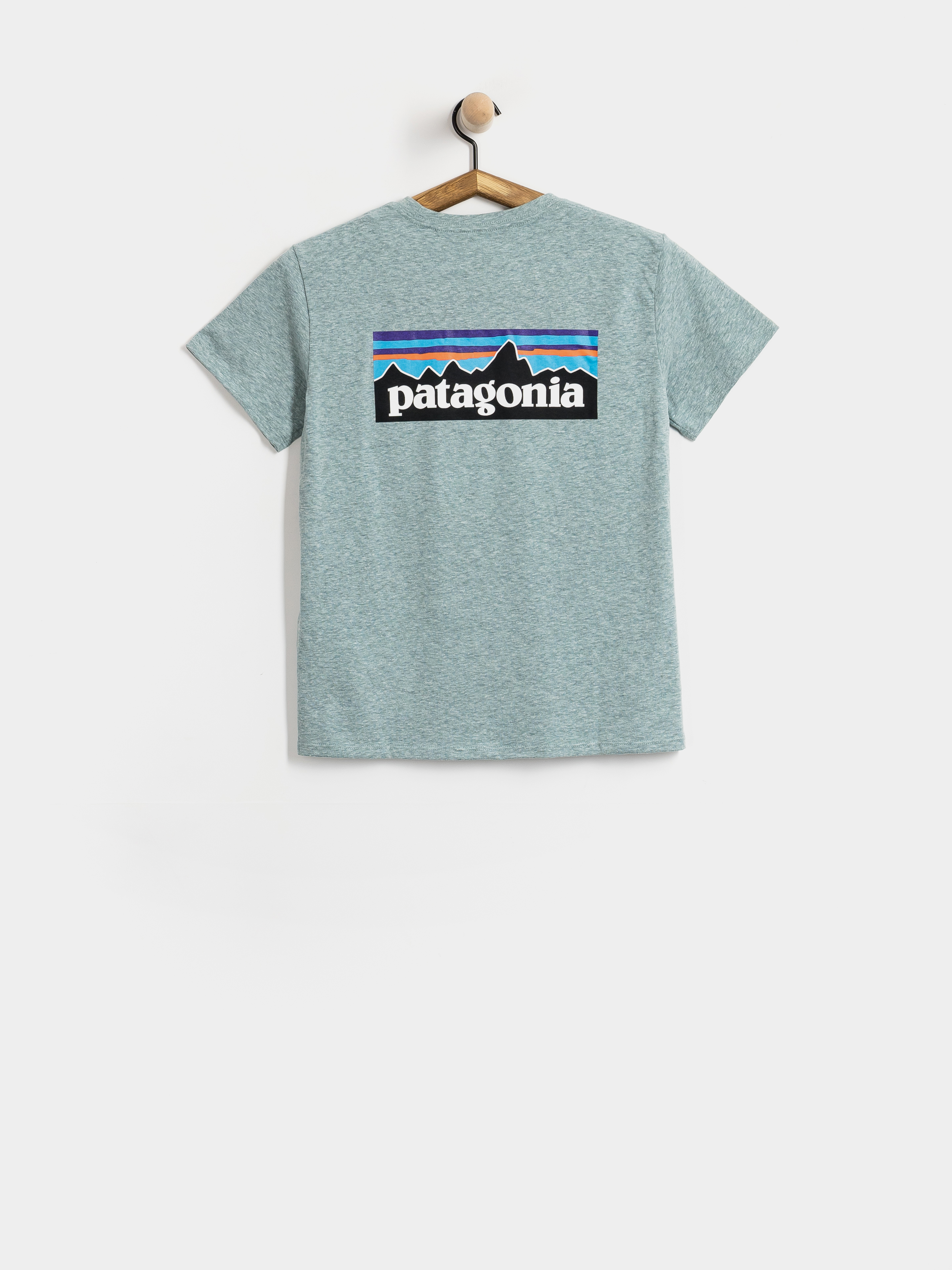 T-shirt Patagonia P 6 Logo Responsibili Wmn (blue sage)