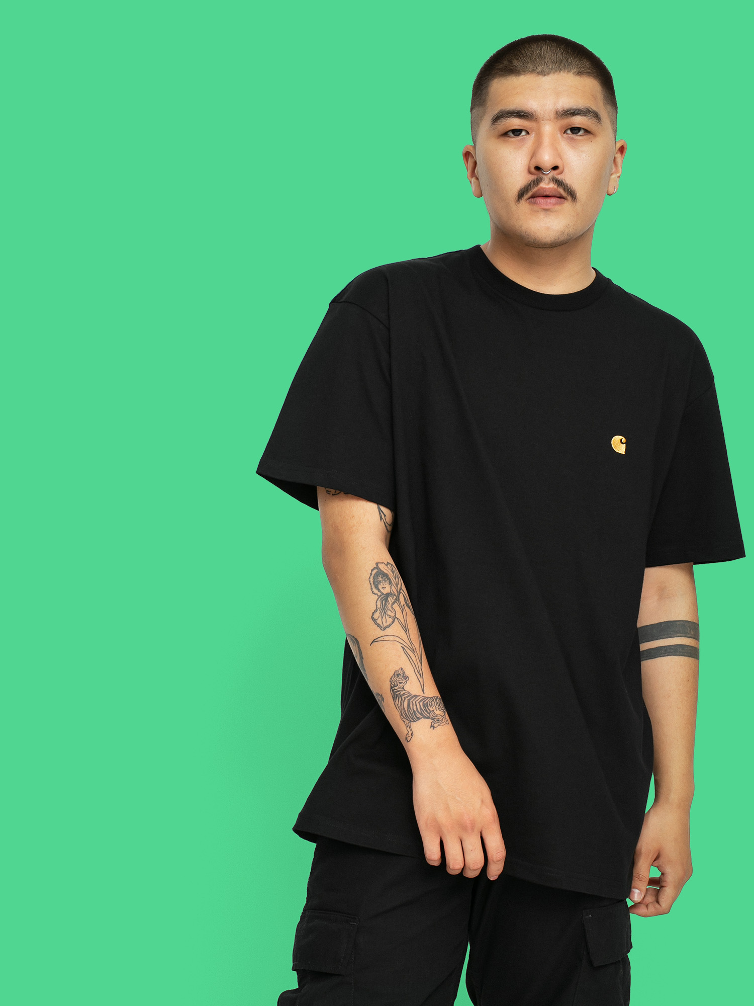T-shirt Carhartt WIP Chase (black/gold)