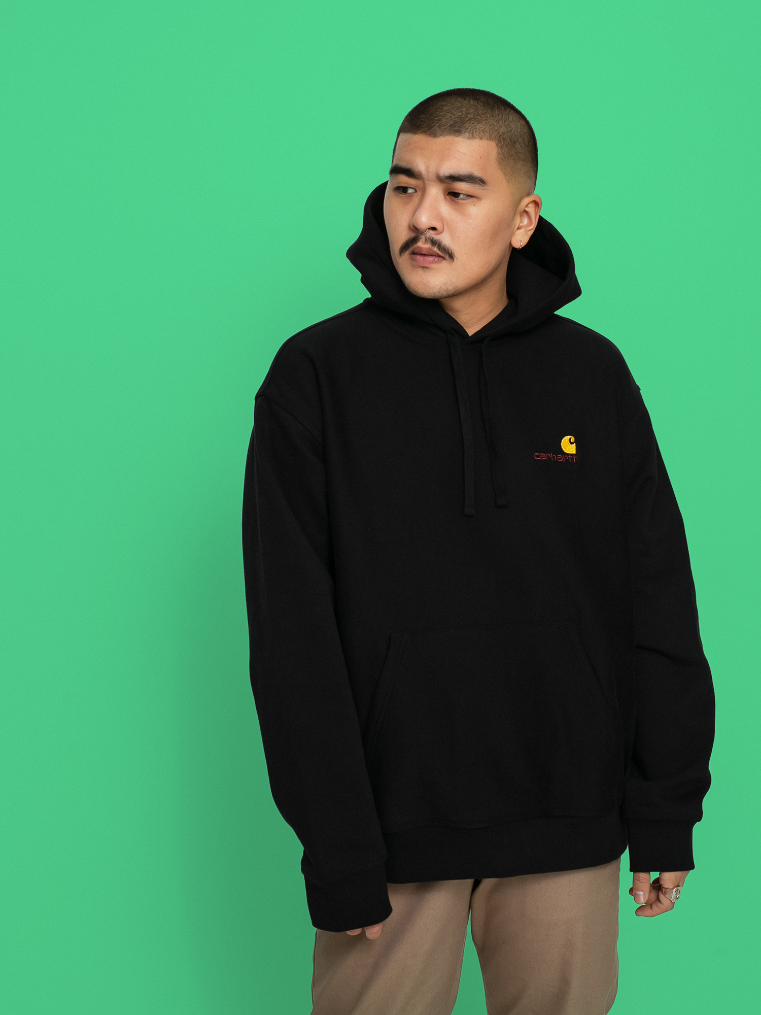 Bluza z kapturem Carhartt WIP American Script HD (black)