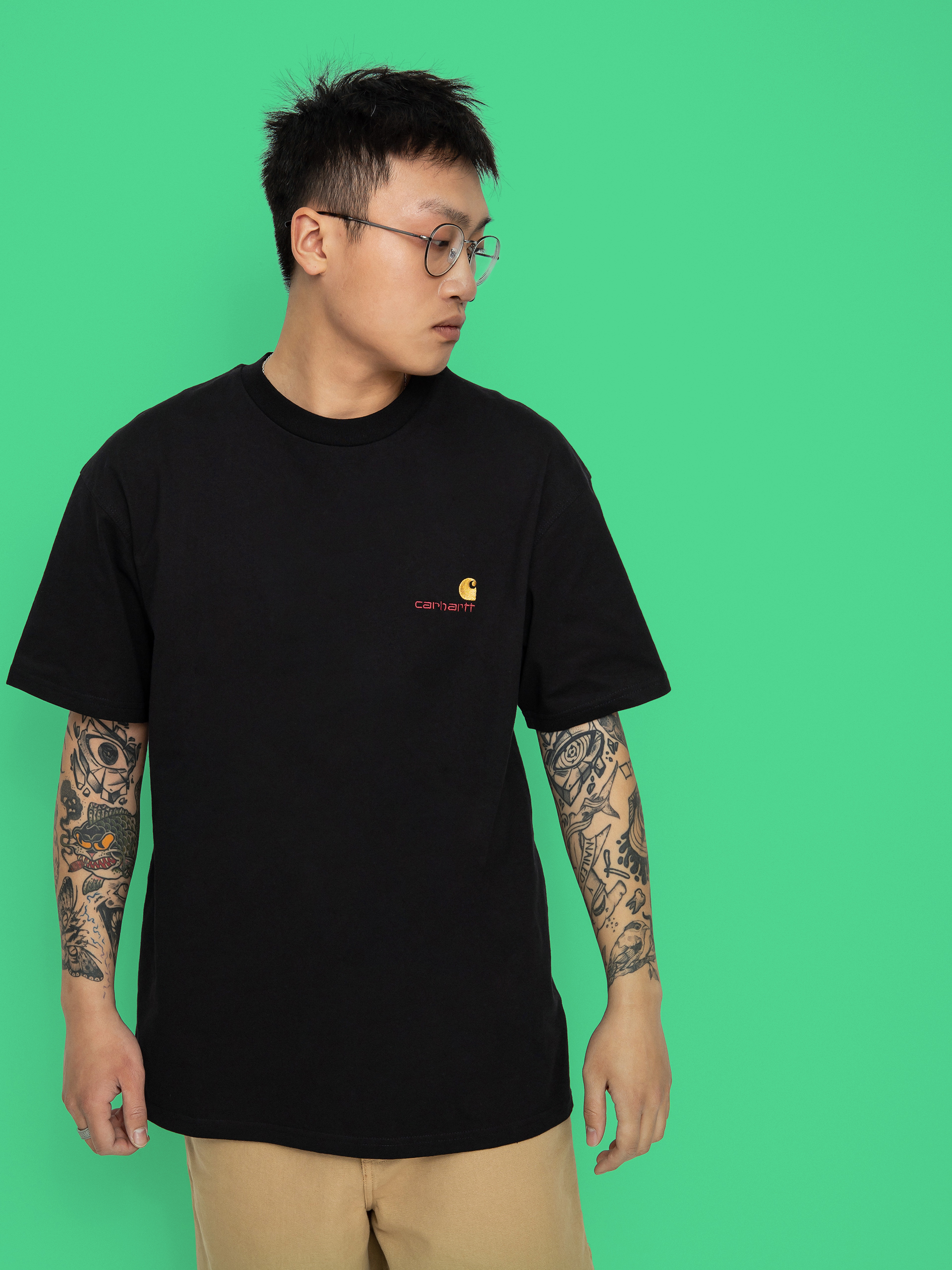 T-shirt Carhartt WIP American Script (black)
