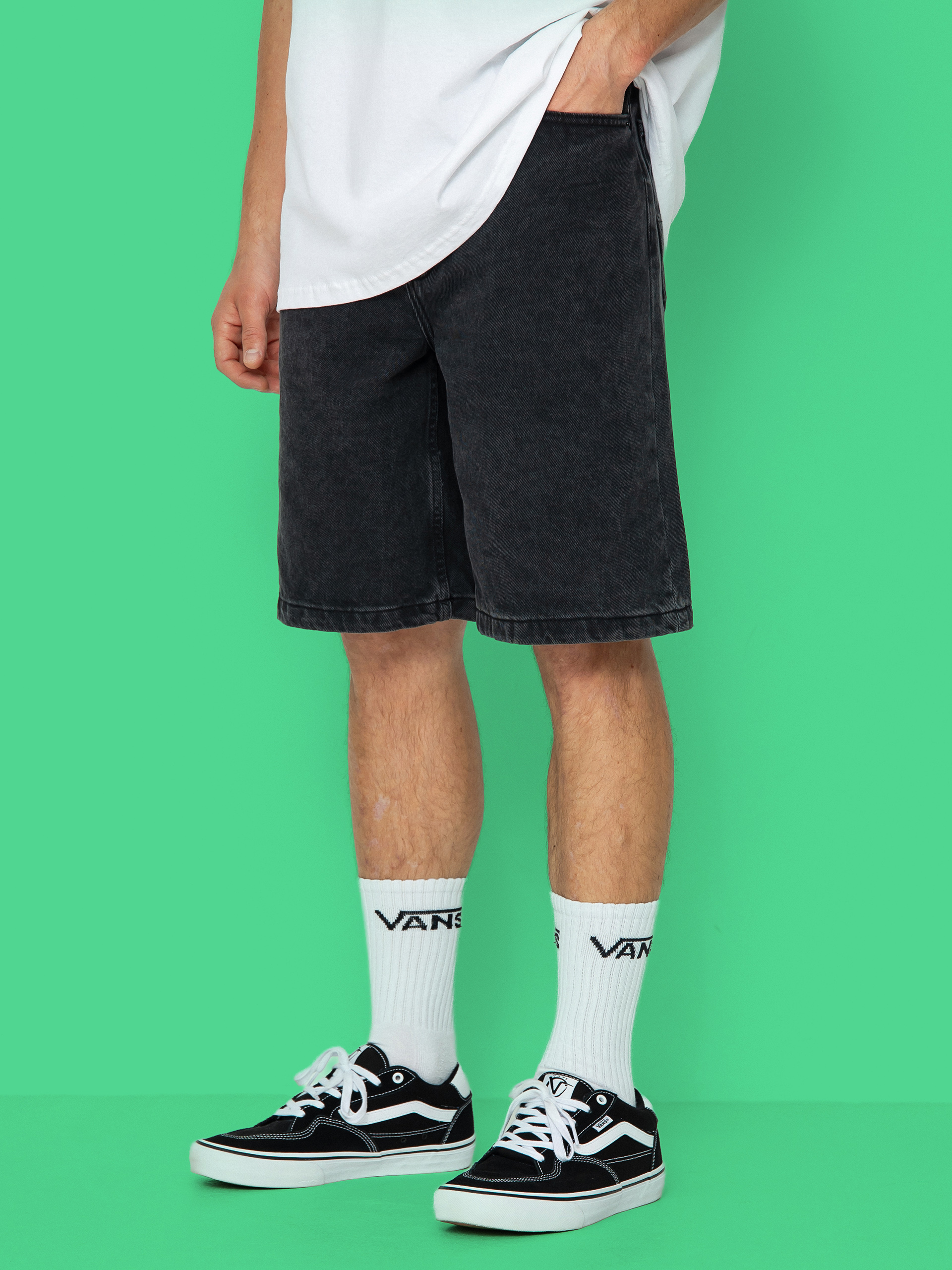 Szorty Vans Check 5 Baggy Denim (washed black)
