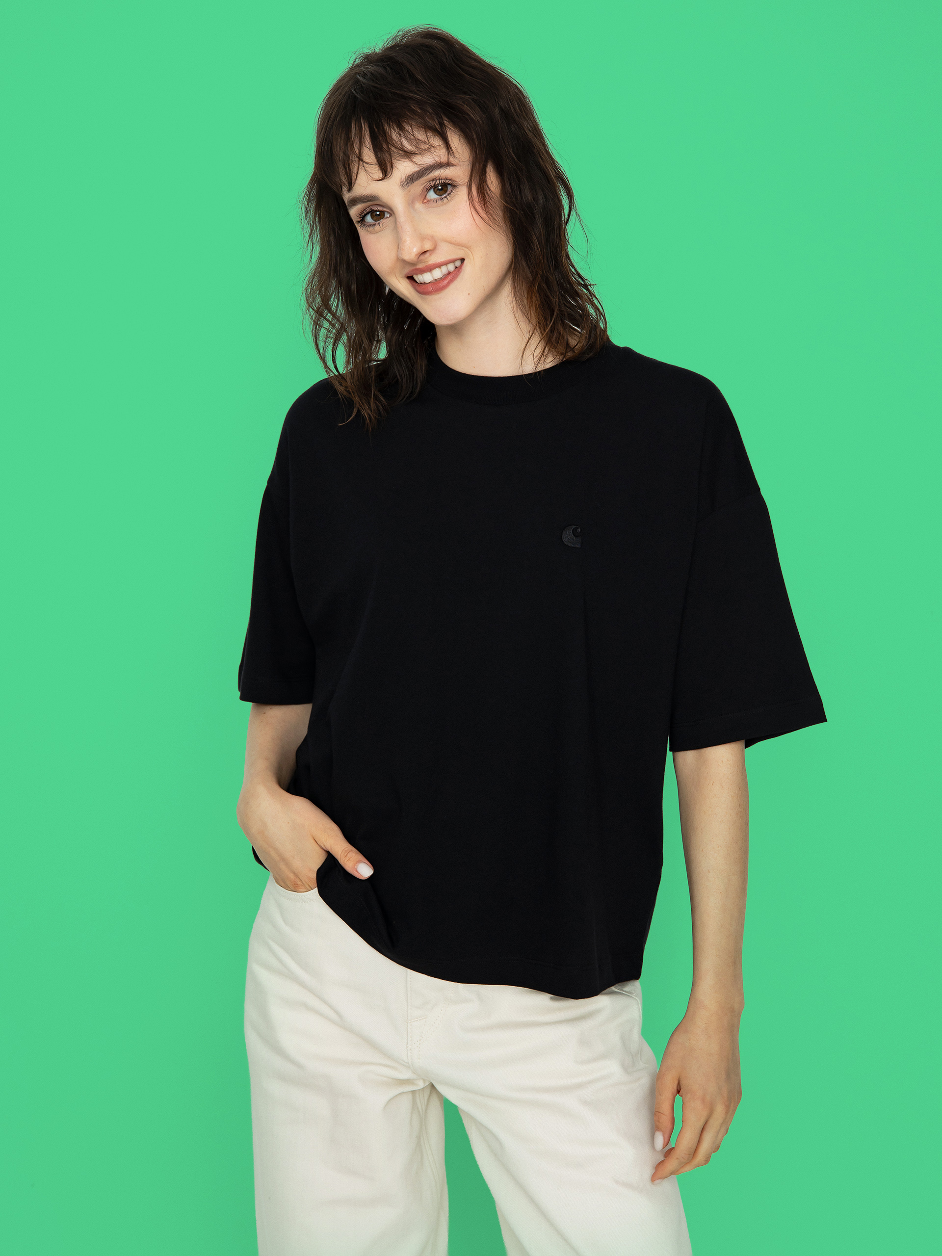 T-shirt Carhartt WIP Chester Wmn (black)