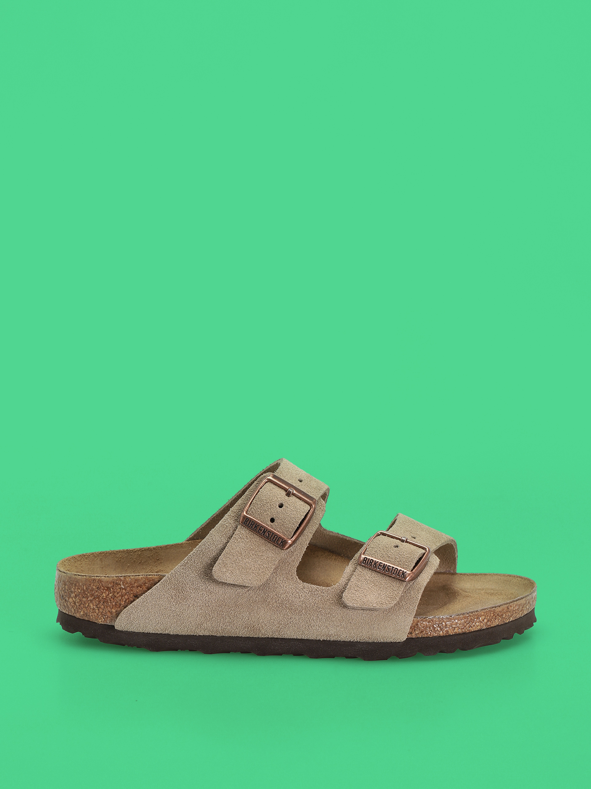 Klapki Birkenstock Arizona Suede Leather Narrow Wmn (taupe)