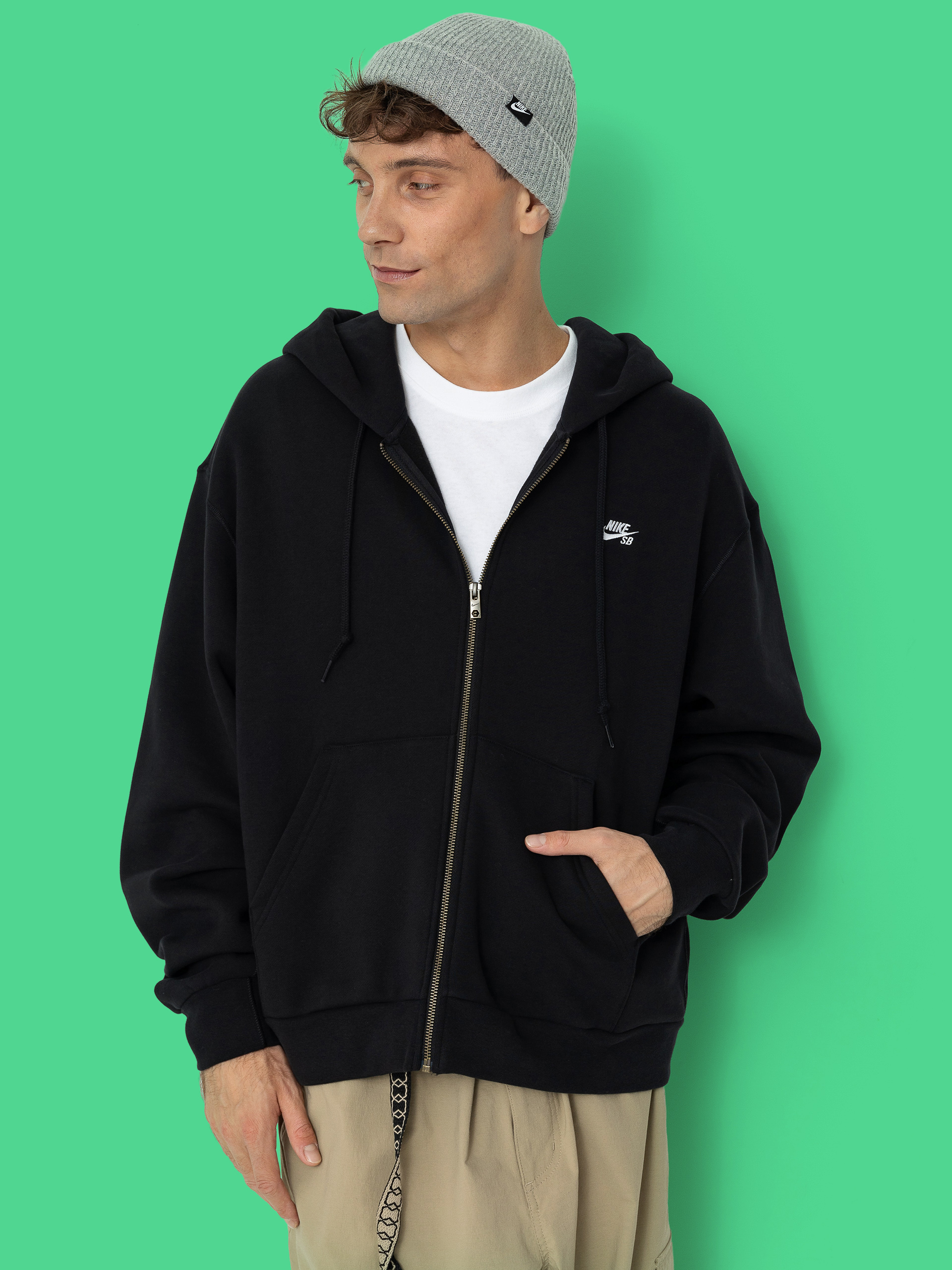 Bluza z kapturem Nike SB Essential LBR ZHD (black/white)