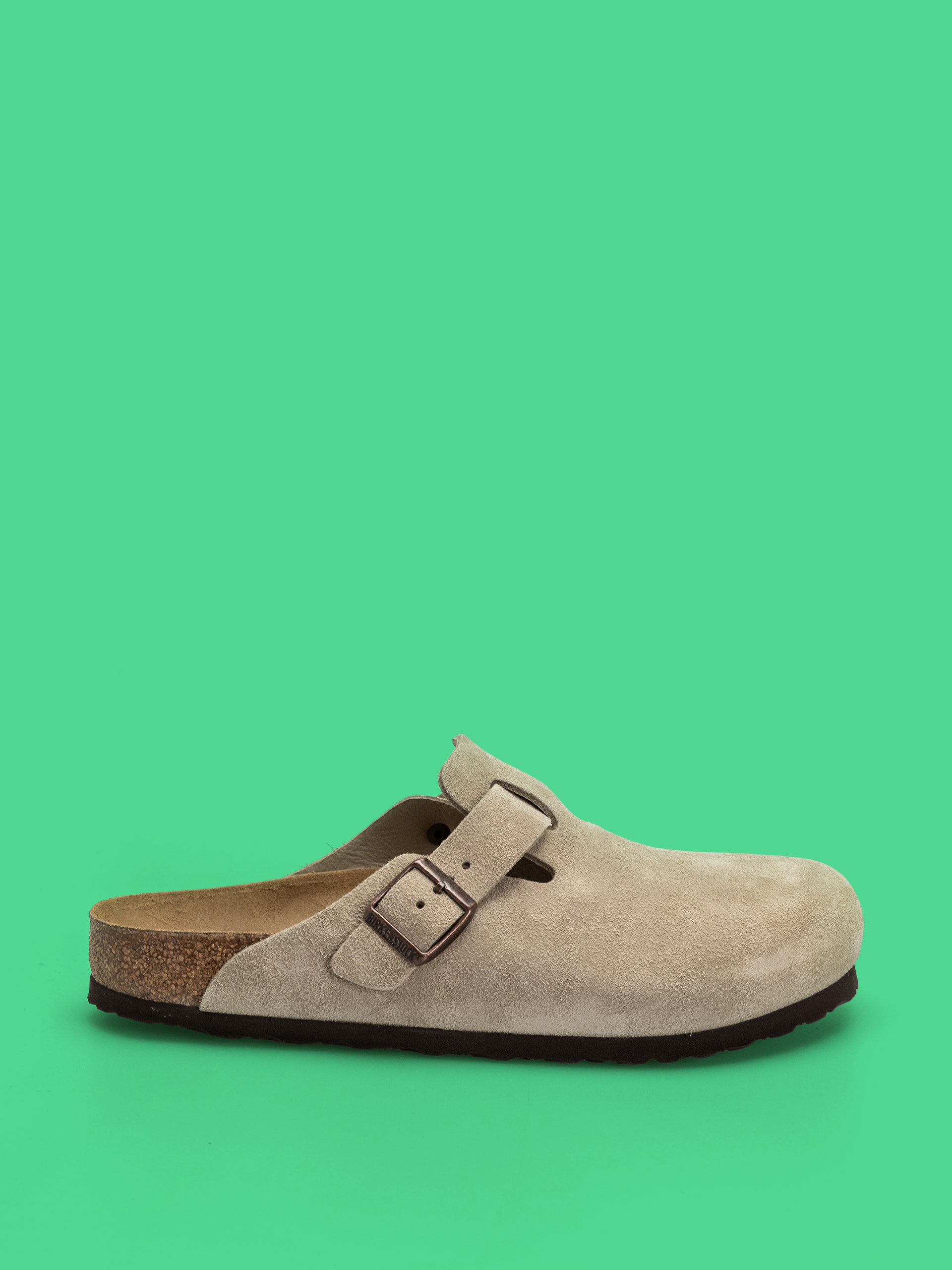 Klapki Birkenstock Boston Suede Leather Regular (taupe)