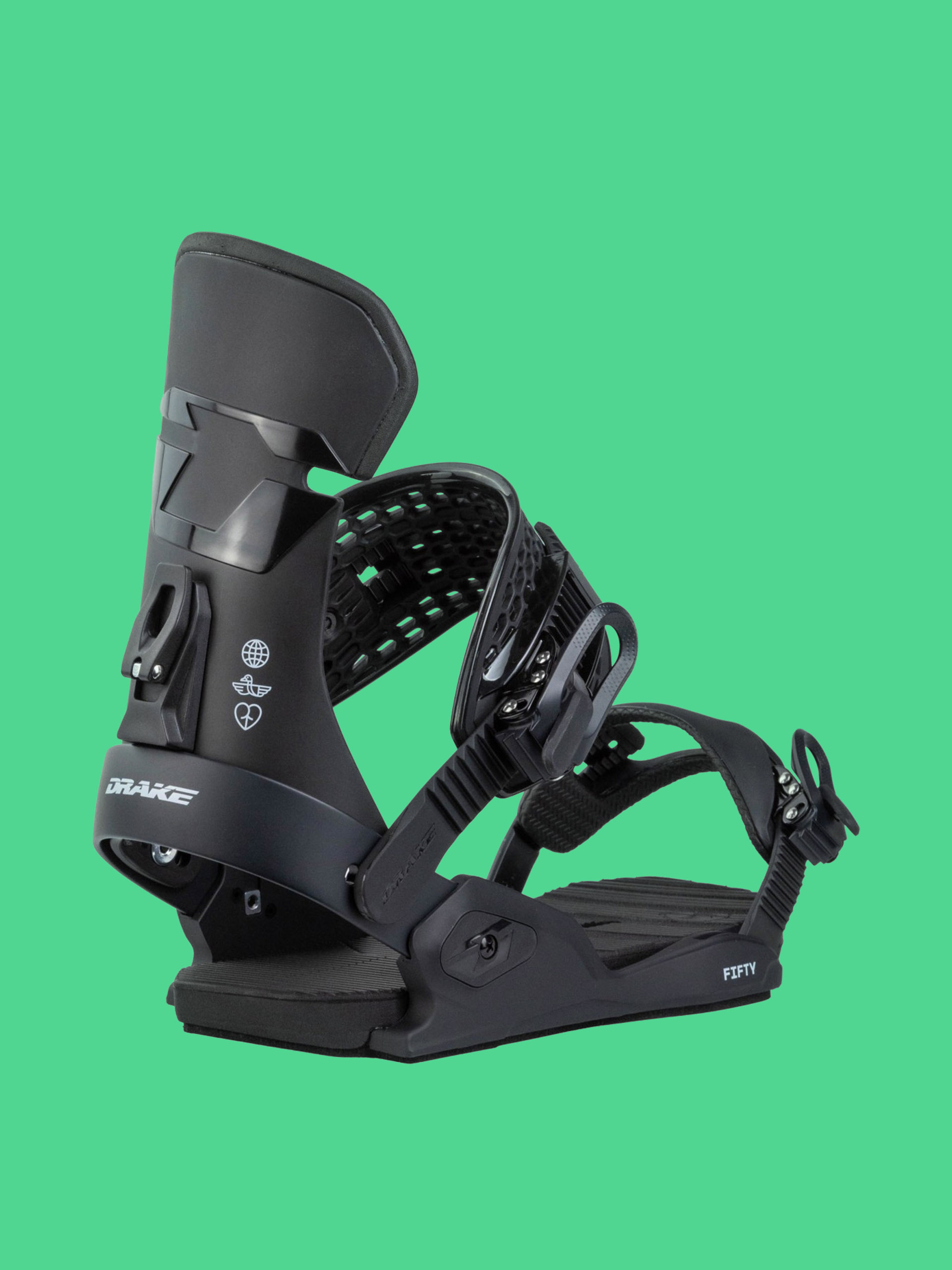 Wiązania snowboardowe Drake Fifty (black)