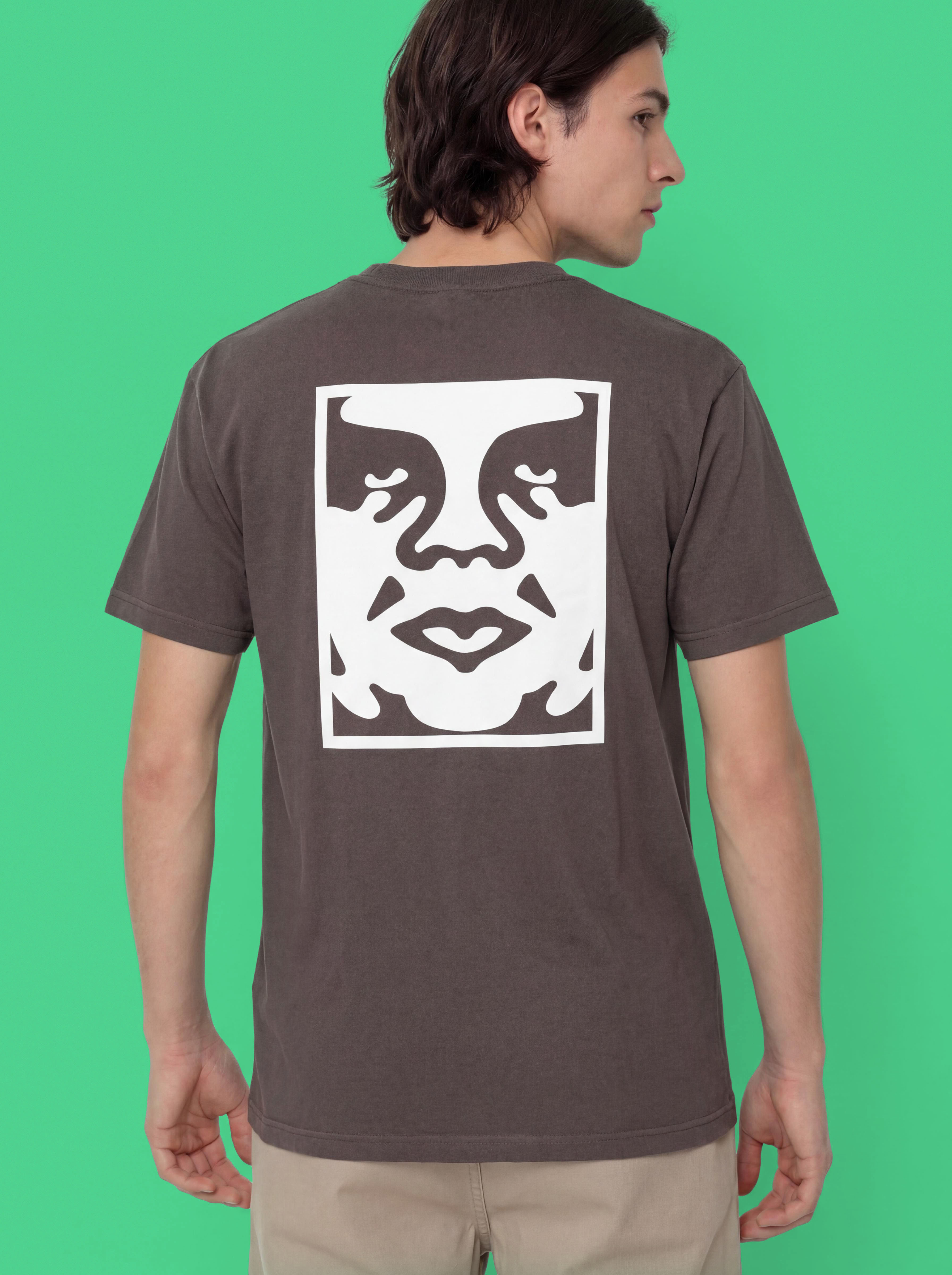 T-shirt OBEY Obey Bold Icon Face (pigment dusty black)