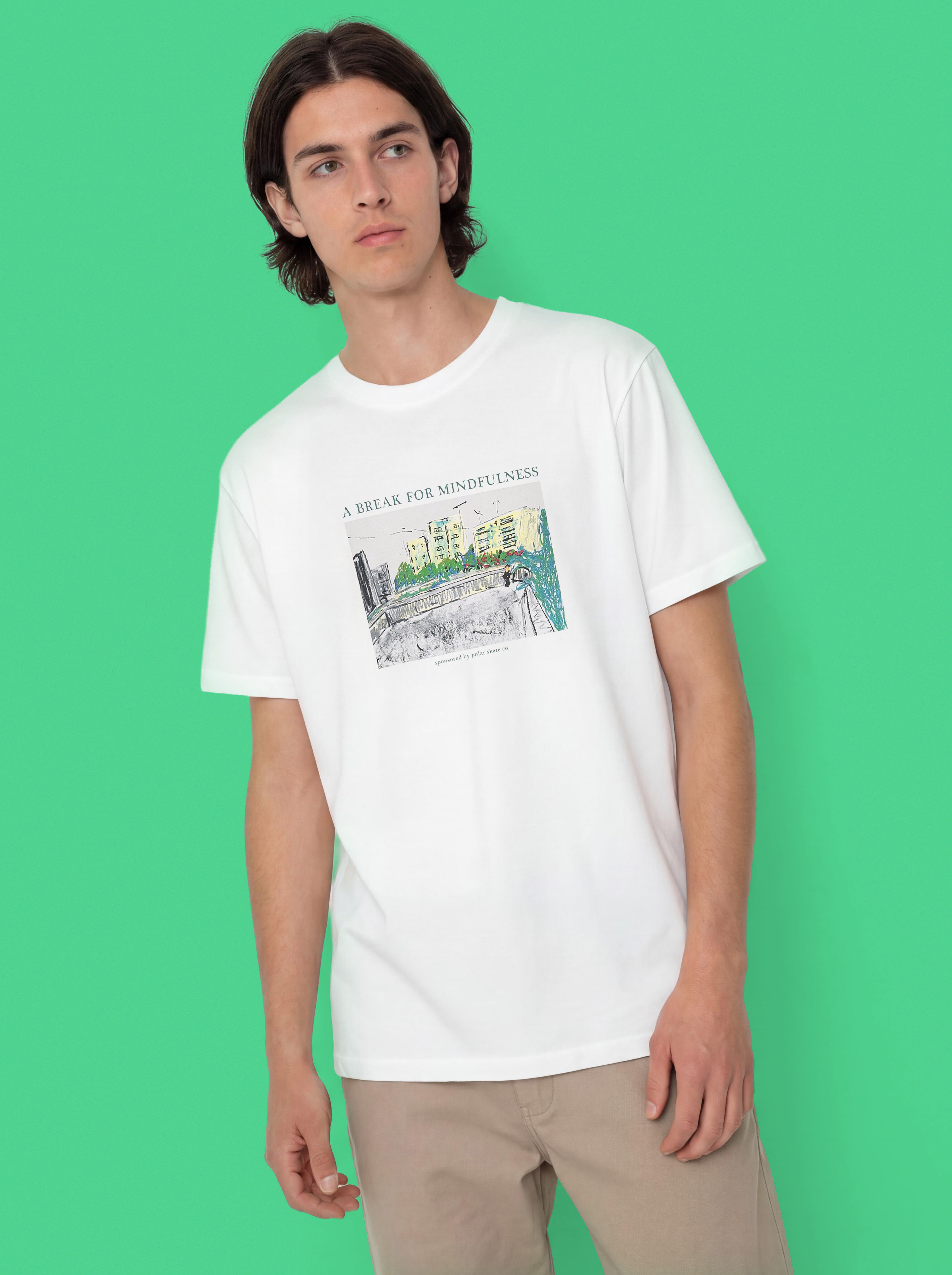 T-shirt Polar Skate Mindfulness (white)
