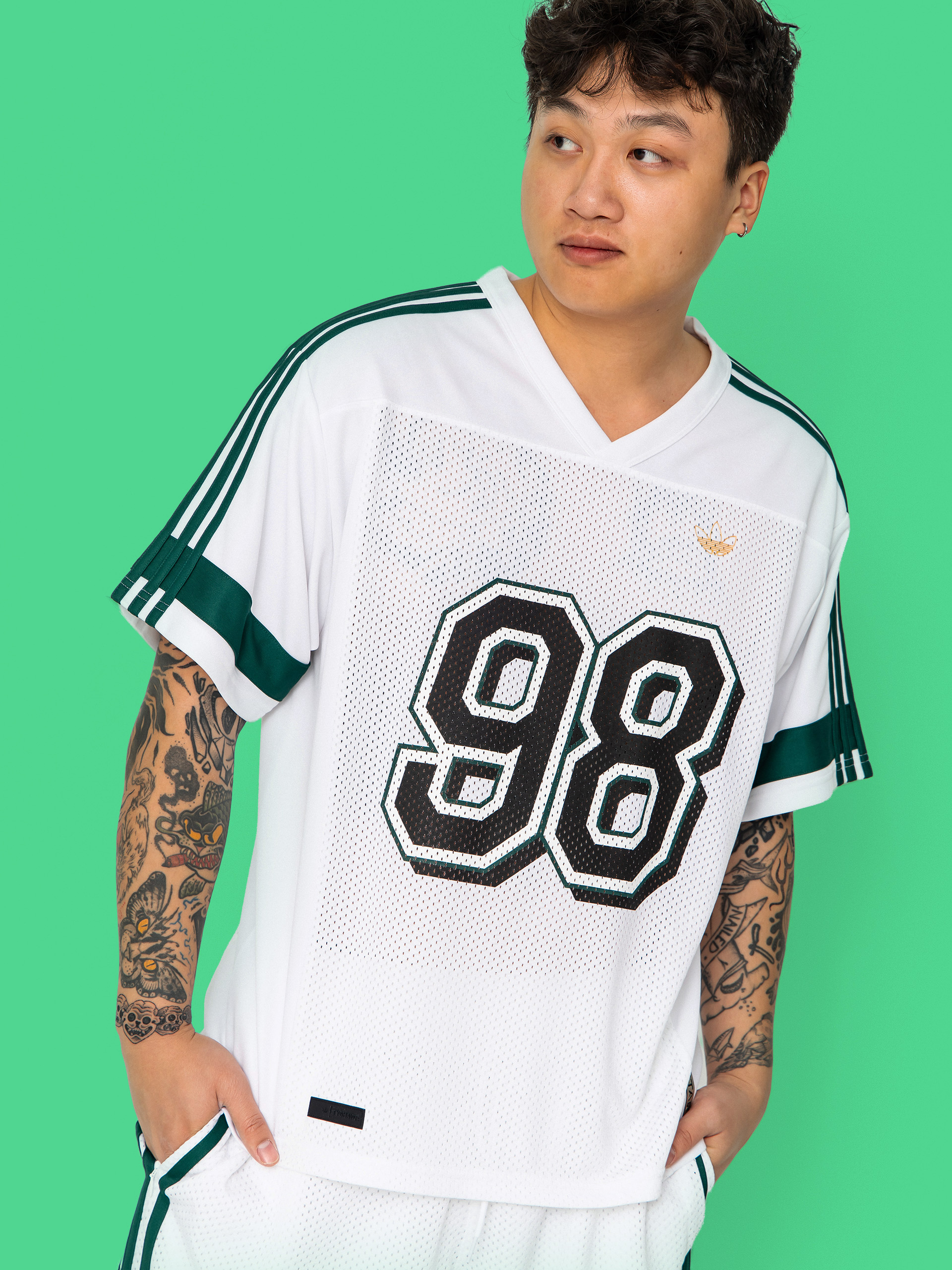 T-shirt adidas Tyshawn Jrsy (white/cgreen)