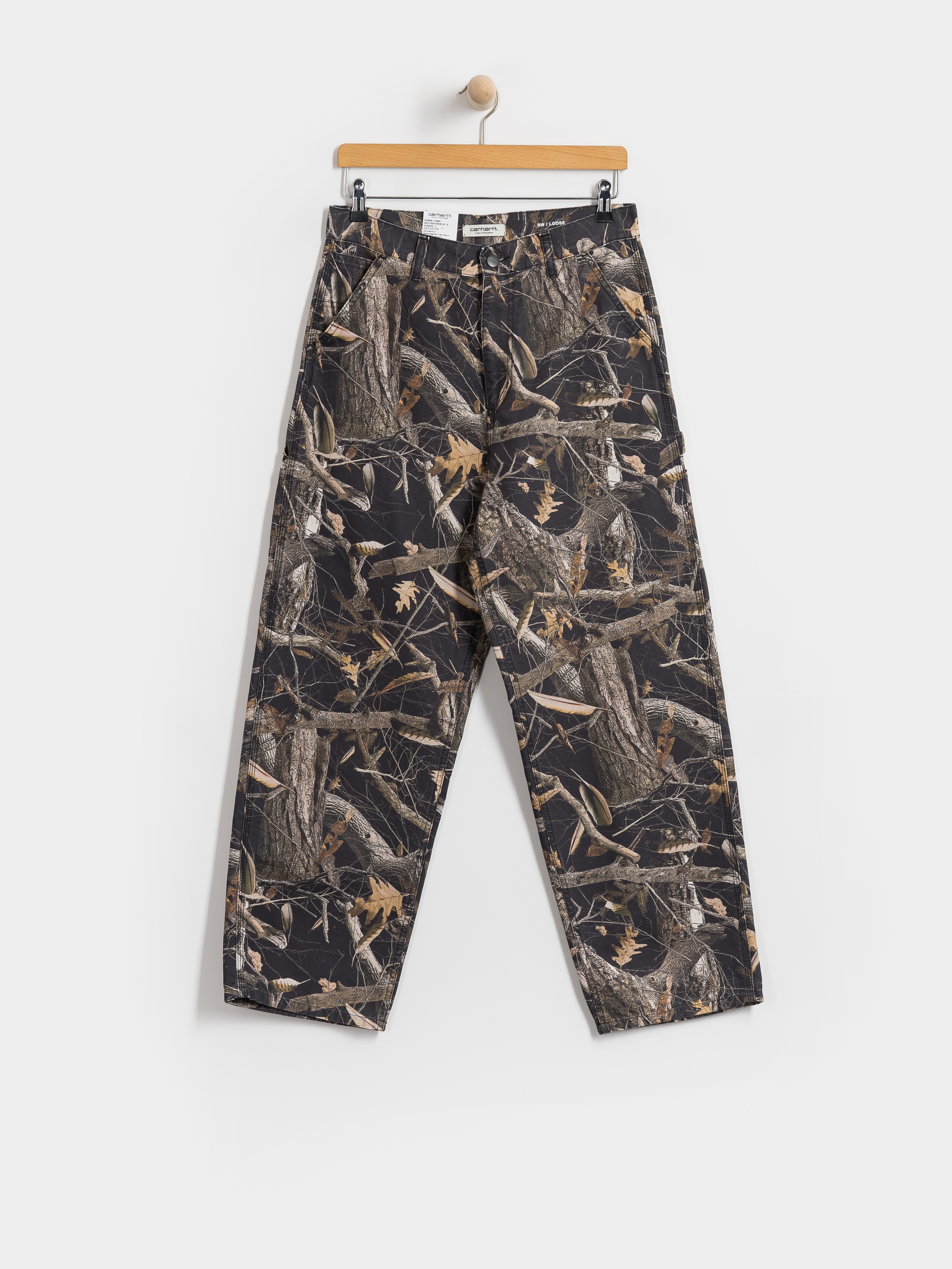 Spodnie Carhartt WIP Brandon Single Knee Wmn (camo feather tree black/heavy stone wash)