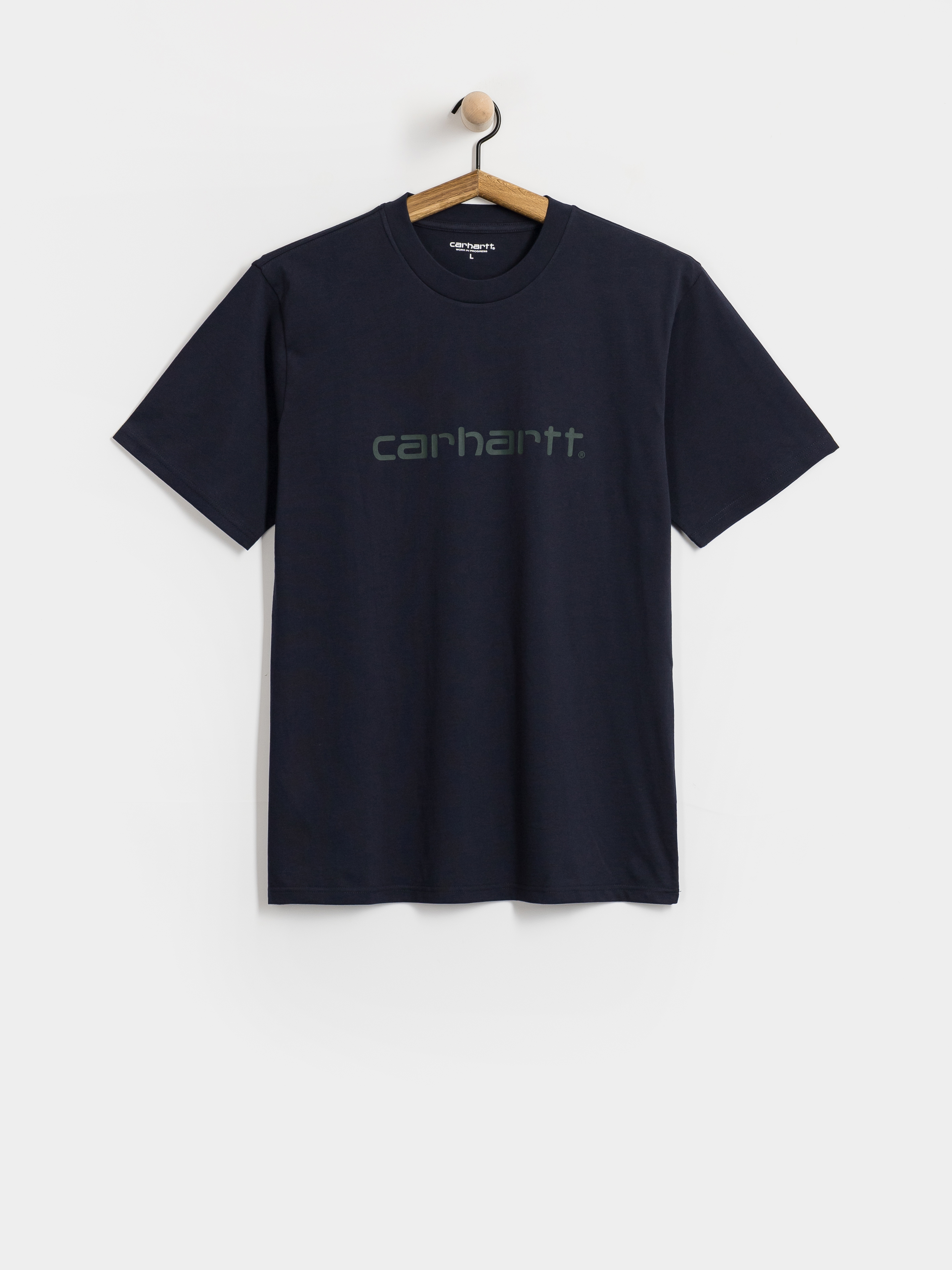 T-shirt Carhartt WIP Script (dark navy/dark scarab)