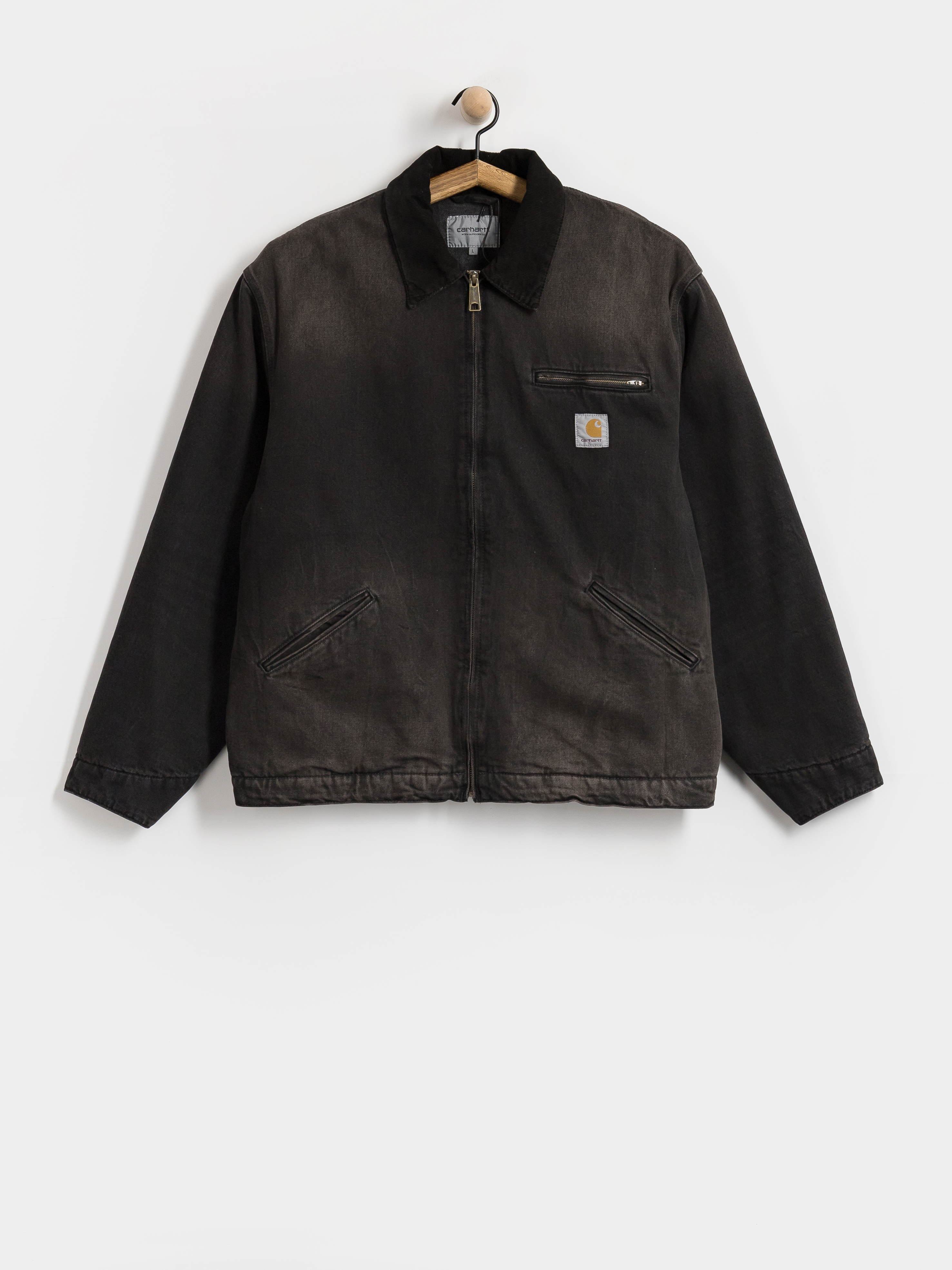 Kurtka Carhartt WIP OG Detroit (black/black/tobacco used wash)