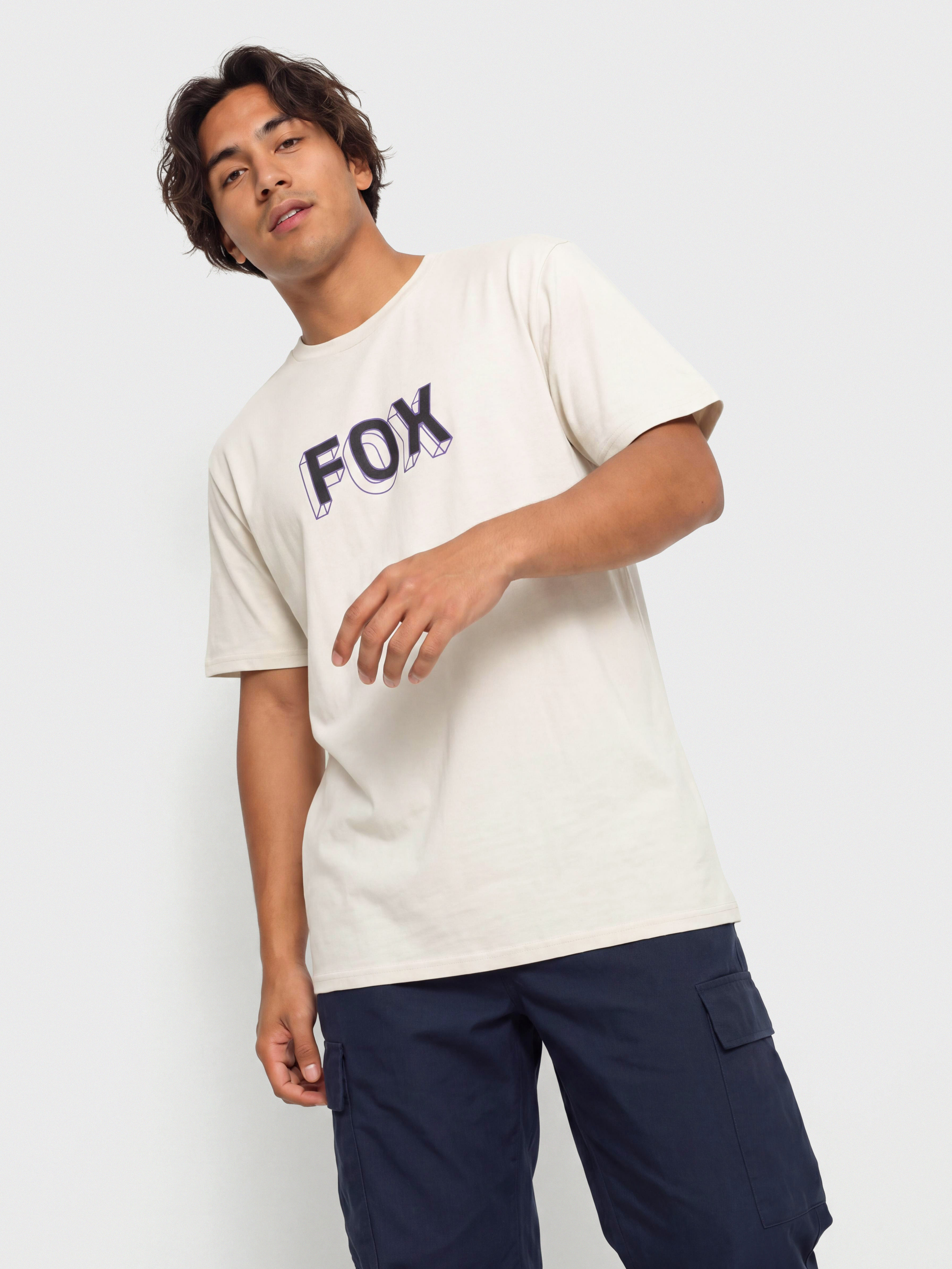 T-shirt Fox Image Print 195 (chalk)